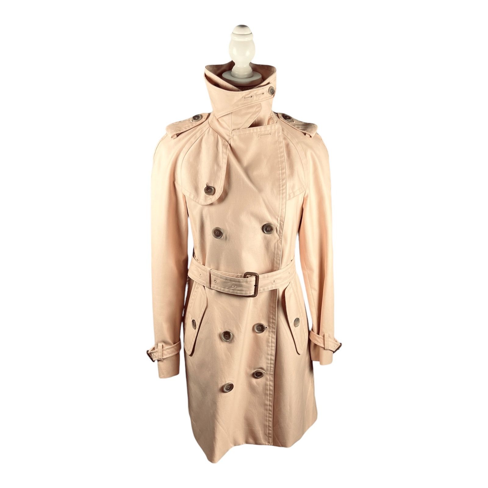 Coach Coach Quartz Pink Double Breasted Belted Trench Coat Size 4 Size S / US 4 / IT 40 - 8 Thumbnail