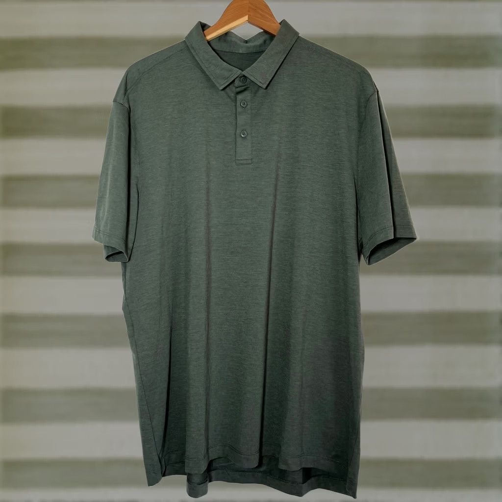 Lululemon Lululemon Polo Shirt Men Green XXL Polo Shirt Mens XXL Green Lululemon Polo Shirt Size US XXL / EU 58 / 5 - 1 Thumbnail