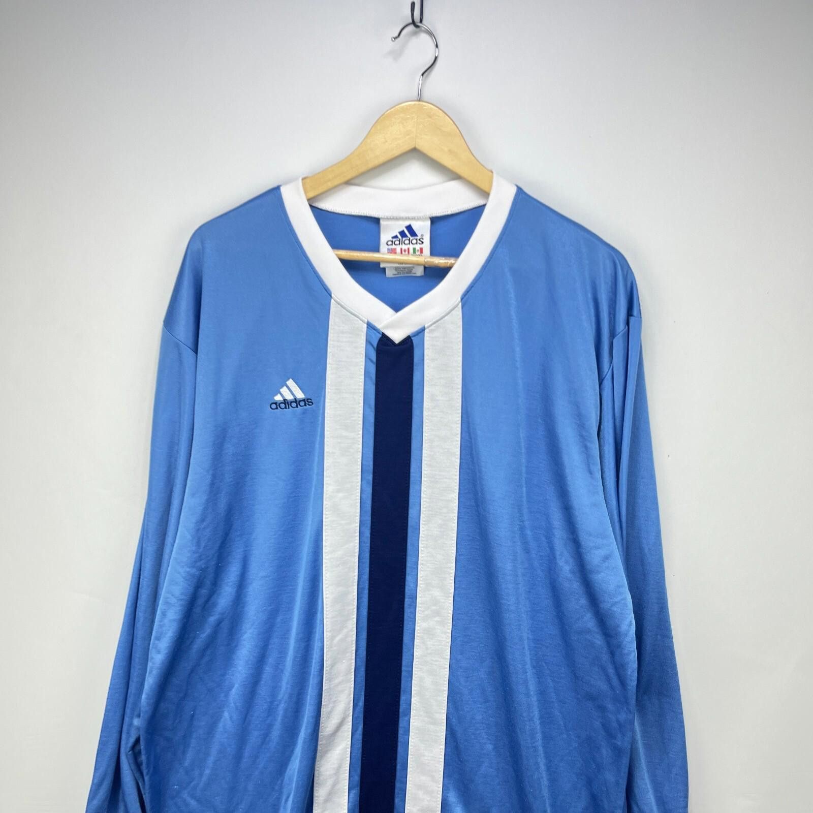 Adidas Vintage 90s Adidas Soccer Jersey Long Sleeve Shirt XL Size US XL / EU 56 / 4 - 2 Thumbnail