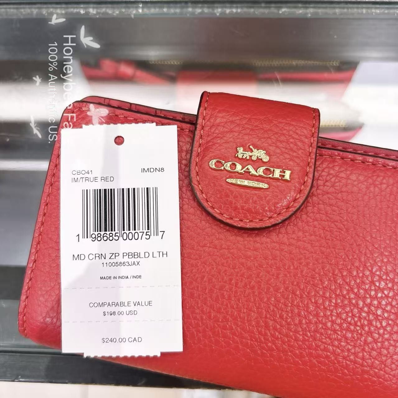 Coach Medium Corner Zip Wallet CBO41 Size ONE SIZE - 4 Thumbnail