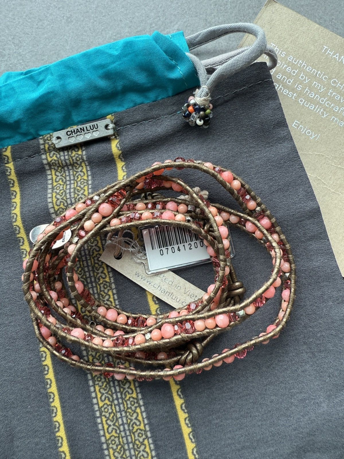 Japanese Brand CHAN LUU Hand Made Beads Leather Two Ways Necklace Bracelet Size ONE SIZE - 10 Thumbnail
