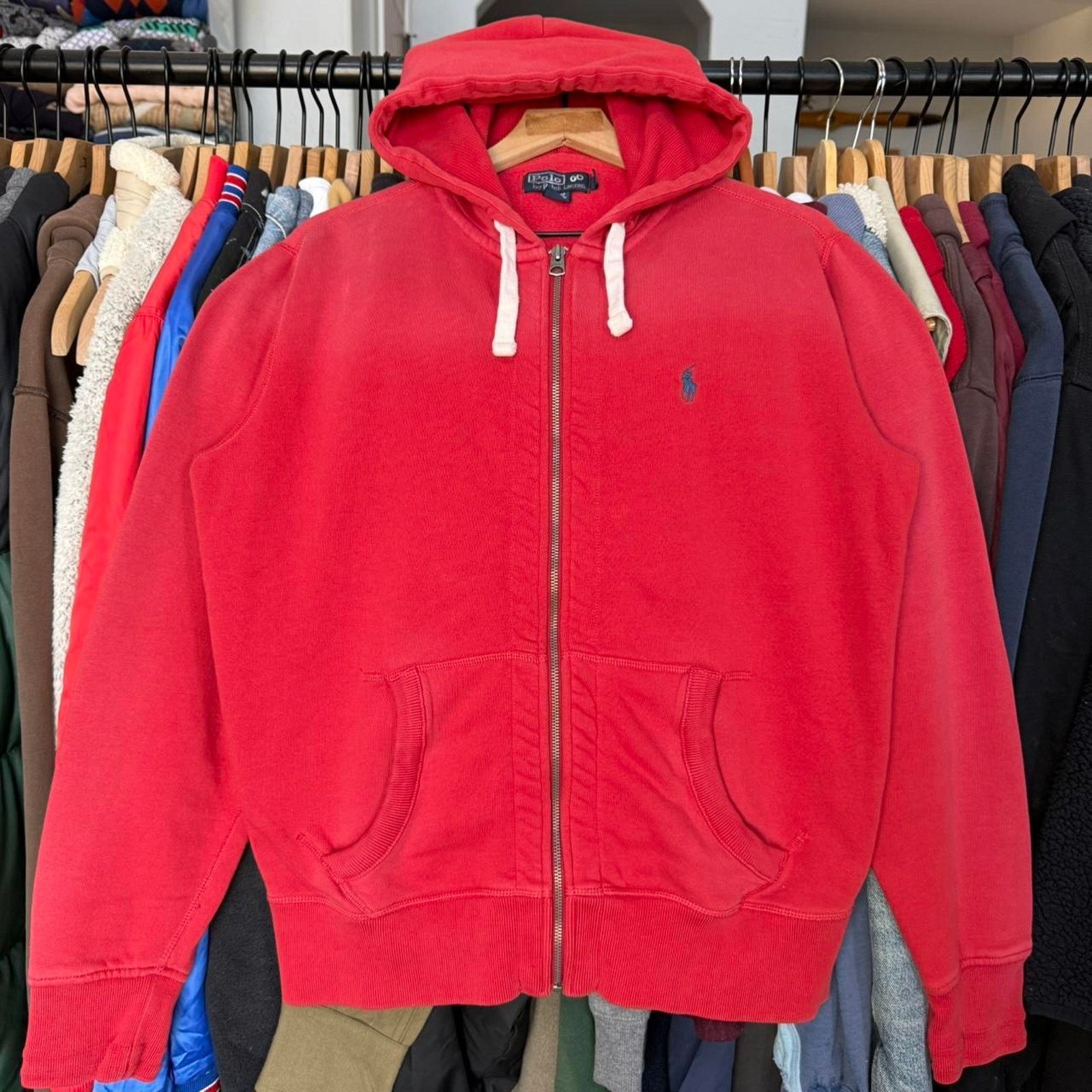 Polo Ralph Lauren Vintage 90s Polo Ralph Lauren Faded Hoodie Waffle Lining Size US M / EU 48-50 / 2 - 1 Thumbnail