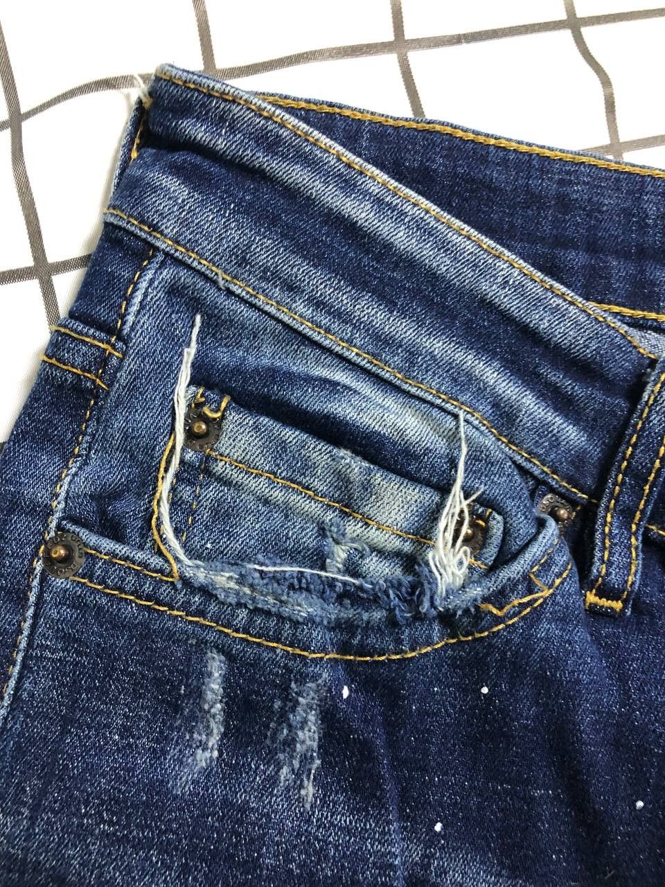 Dsquared2 Dsquared2 Vintage Floral Fish Pockets Distressed Denim Jeans Size US 32 / EU 48 - 12 Thumbnail