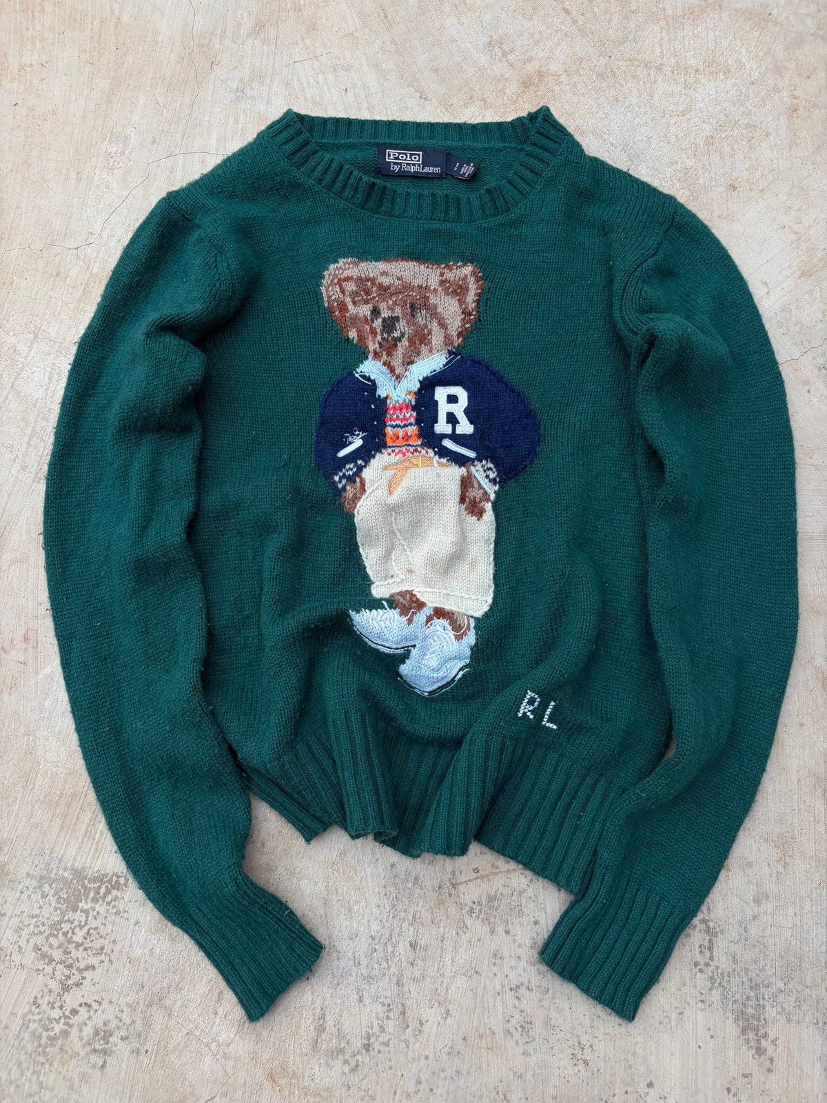 Polo Ralph Lauren Vintage 00s Polo Ralph Lauren Bear Knit Sweater Size US S / EU 44-46 / 1 - 1 Thumbnail