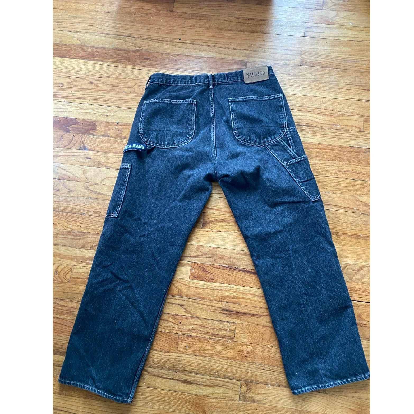 Nautica Nautica Jeans 36x31 Baggy Skater Wide Loose Blk Carpenter Size US 36 / EU 52 - 2 Thumbnail