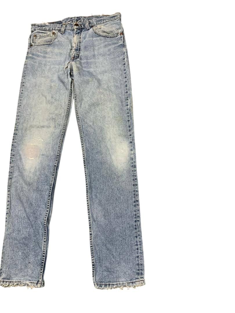 Levi's Vintage 90s Levis 512 Slim Taper Faded Blue Jeans Distressed Size US 33 - 3 Thumbnail