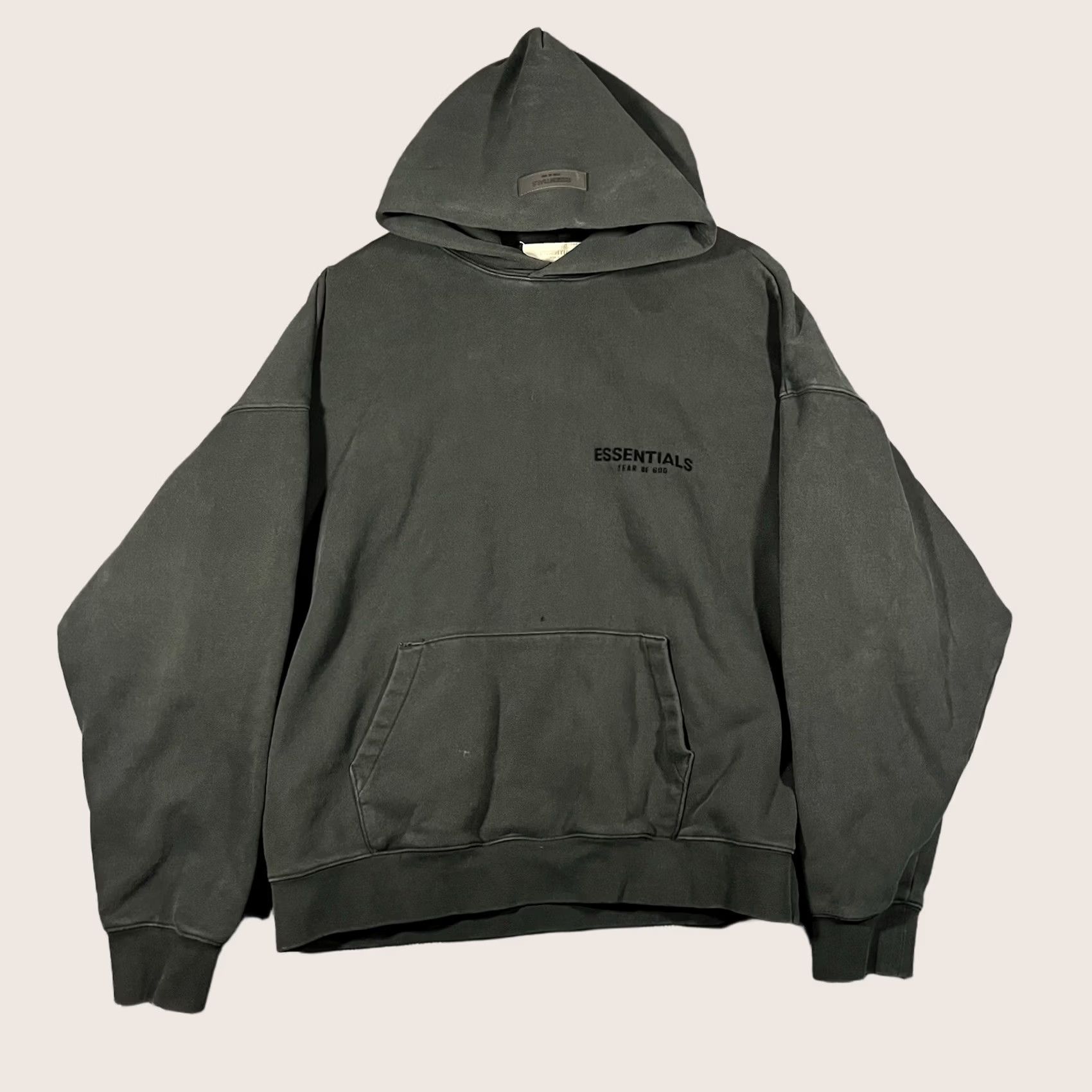 Vintage Essentials Fear of God Hoodie Mens Large Black FOG Faded Distressed Sweatshirt Size US L / EU 52-54 / 3 - 1 Thumbnail