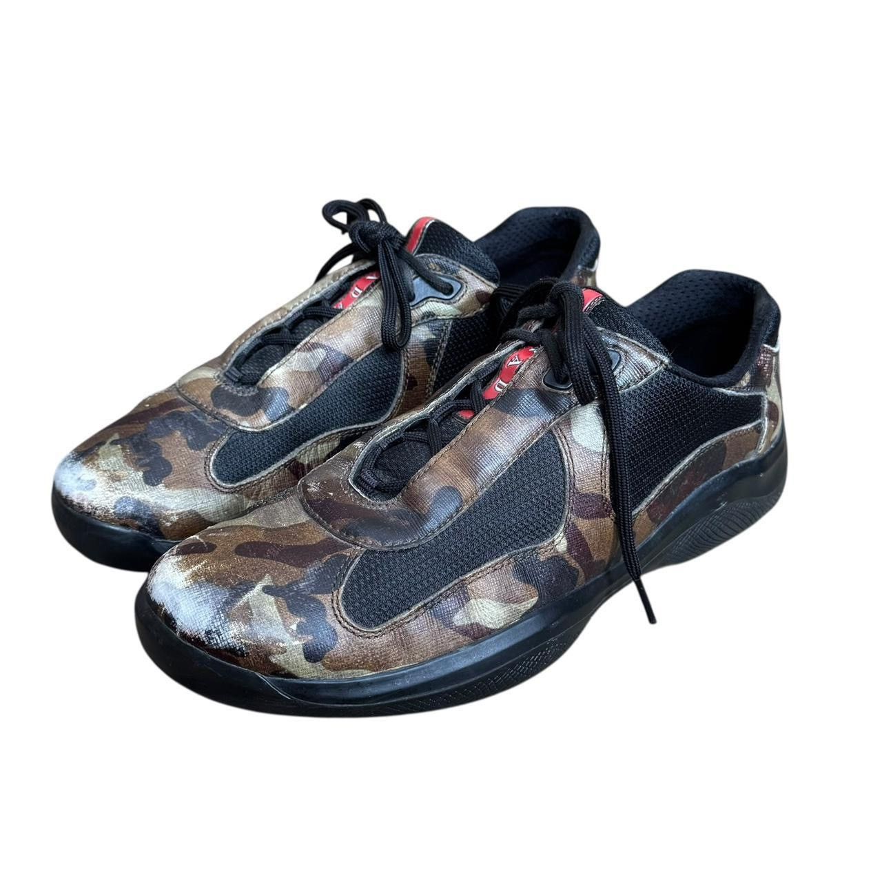 Prada × Vintage Prada Y2K Camo Sneakers, Sz 10.5 (Fits 11.5-12), Light Wear Size US 11.5 / EU 44-45 - 1 Thumbnail