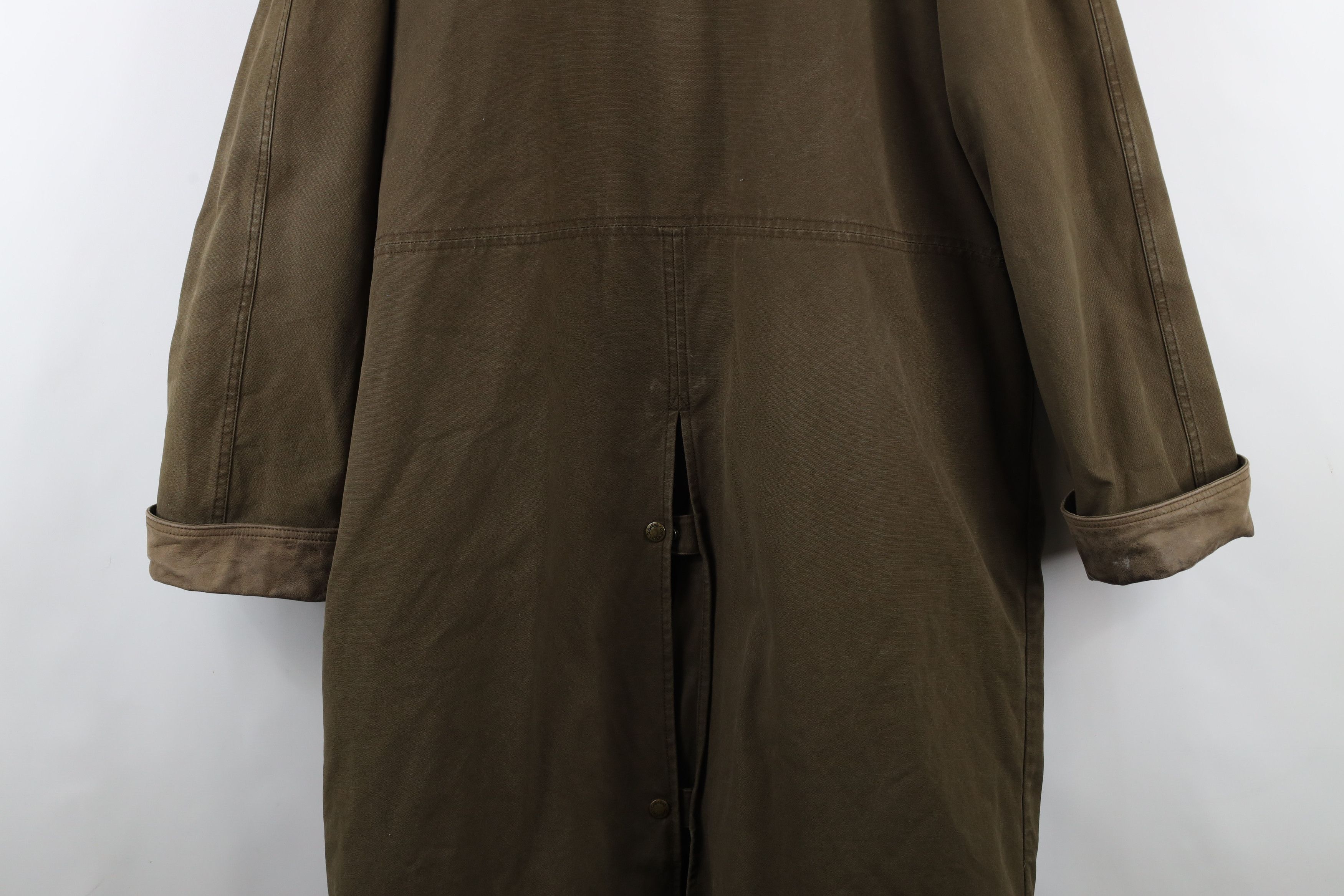 Cabelas × Vintage Vintage 90s Cabelas Lined Heavy Canvas Duster Jacket Green Size XL / US 12-14 / IT 48-50 - 14 Thumbnail