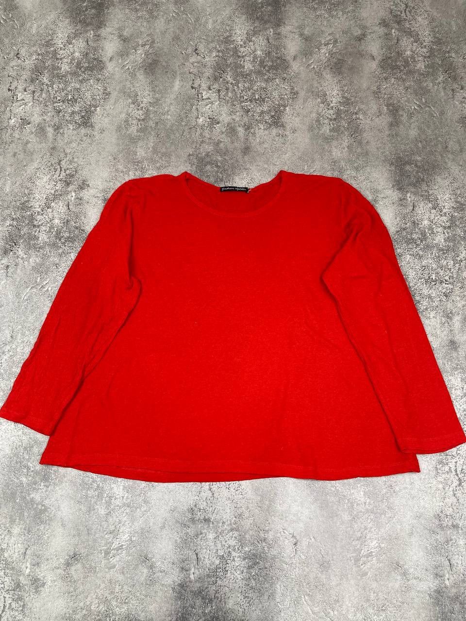 Gudrun Sjoden Gudrun Sjödén Women Cotton Top Red Long Sleeve Crewneck Size XL / US 12-14 / IT 48-50 - 1 Thumbnail
