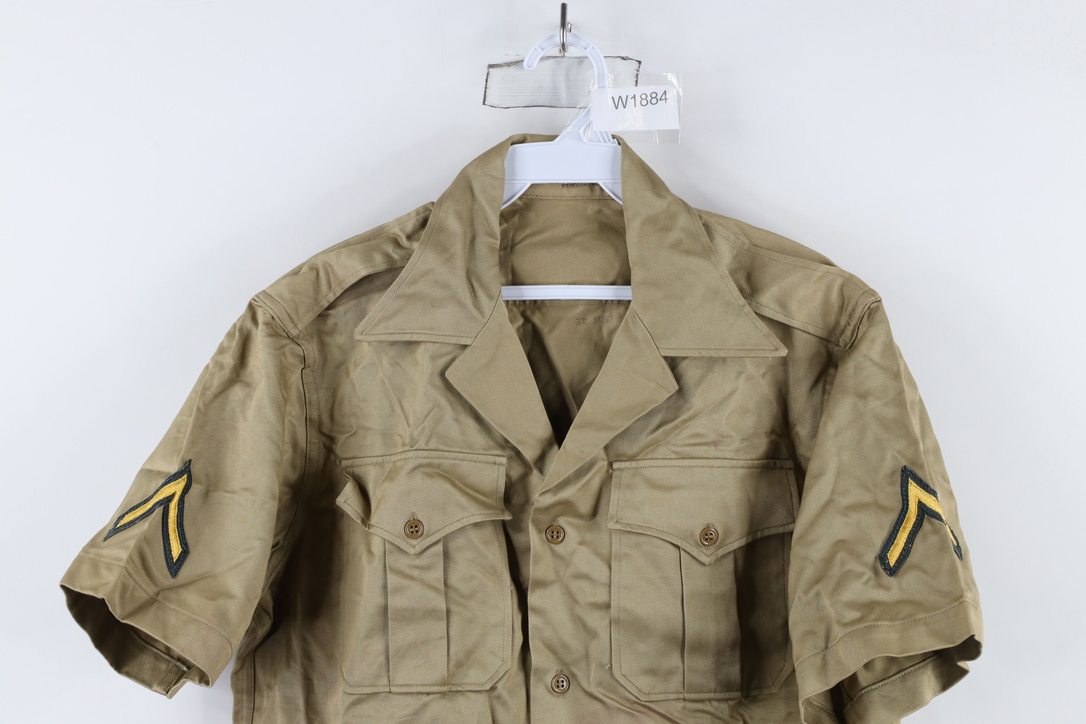 Vintage Vintage 50s Korean War Short Sleeve Button Shirt USA Size US M / EU 48-50 / 2 - 2 Thumbnail