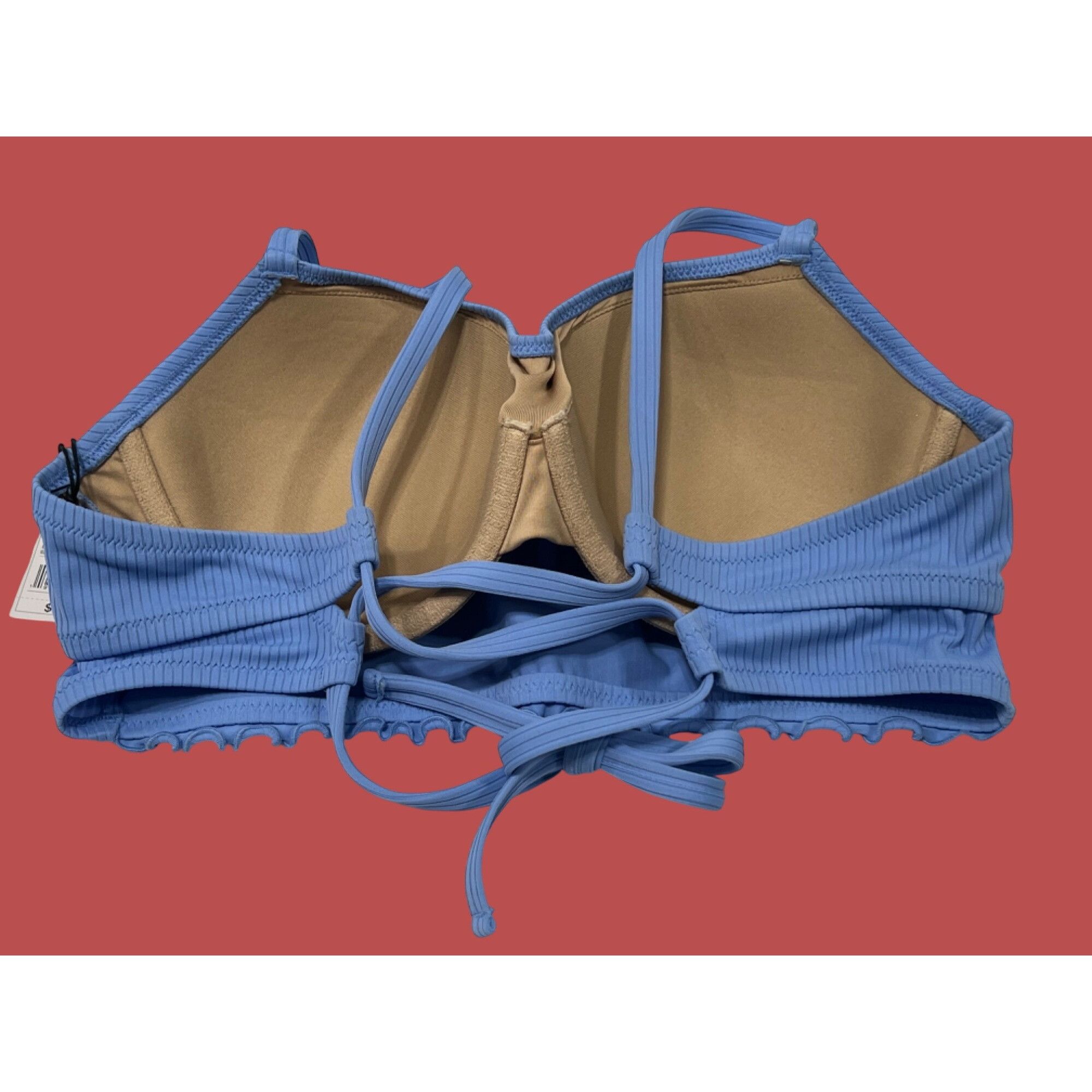 Other Shade & Shore - Women's lightly Lined Longline Ribbed Bikini Size ONE SIZE - 4 Thumbnail