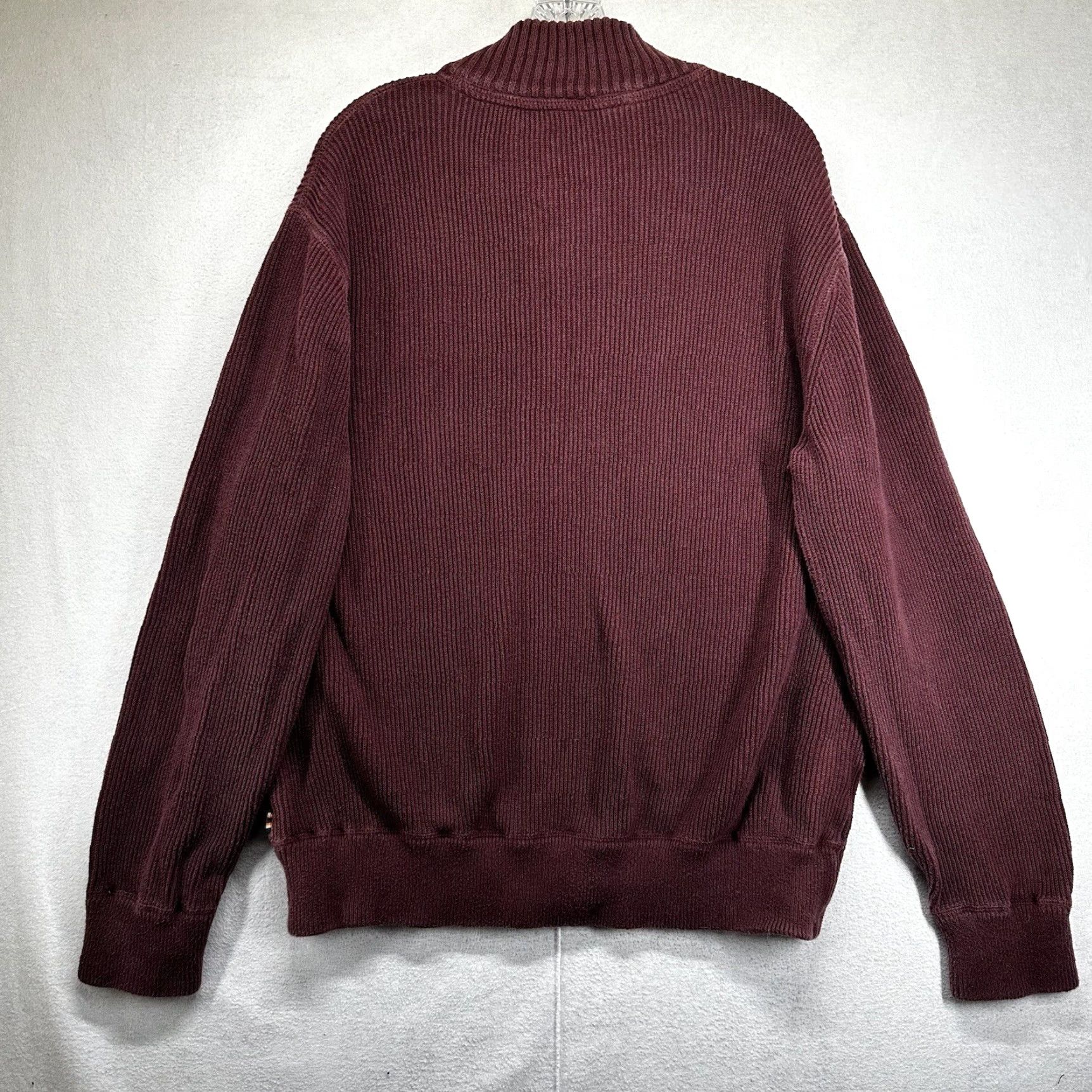 Eddie Bauer VINTAGE Eddie Bauer Sweater Shirt Mens XL Red 1/4 Zip Preppy Striped Heavyweight Ski Hiking Mens Size US XL / EU 56 / 4 - 2 Thumbnail