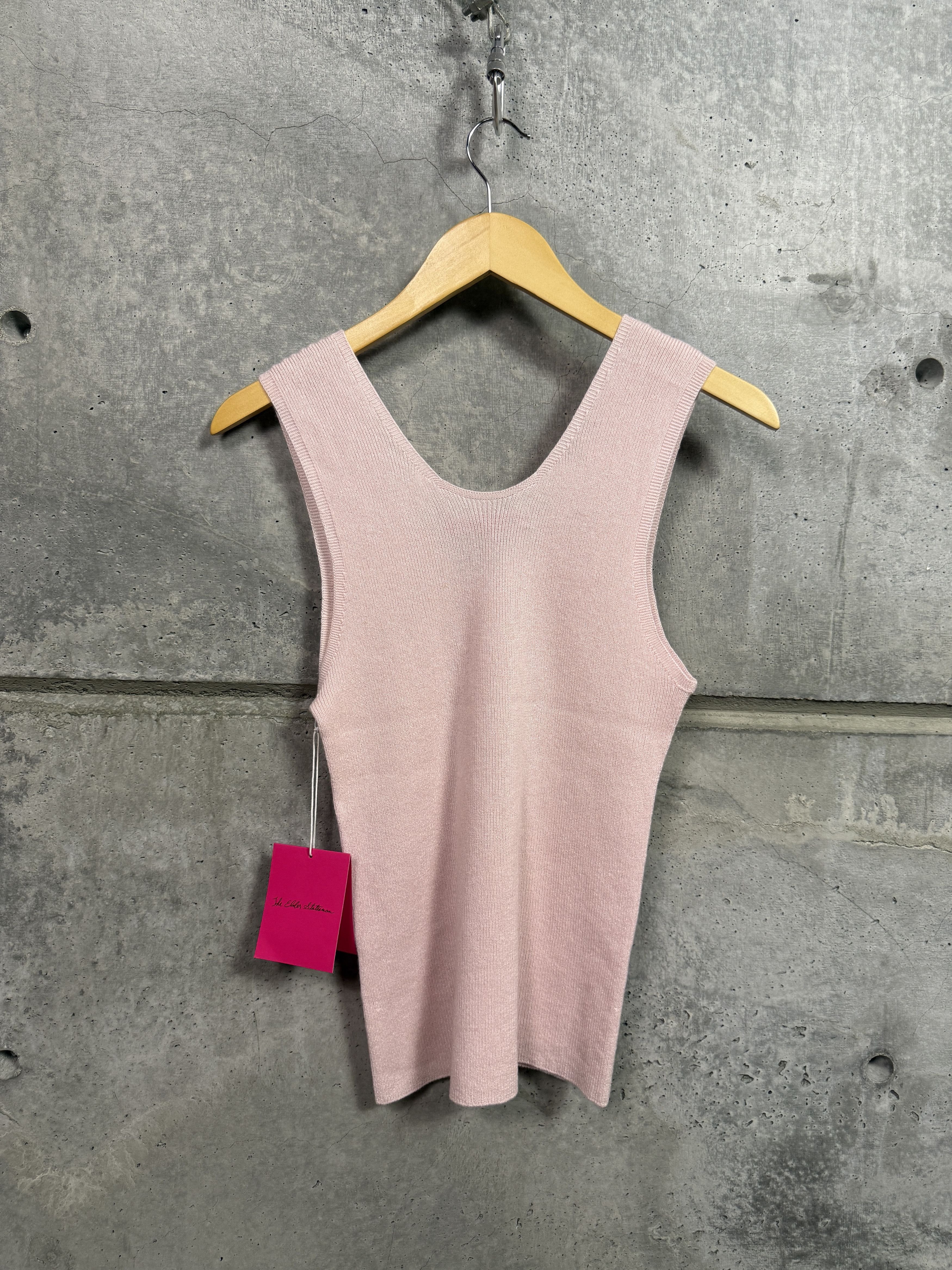 The Elder Statesman $395 The Elder Statesman Delicash Baby Pink Tank Top Size L / US 10 / IT 46 - 5 Thumbnail