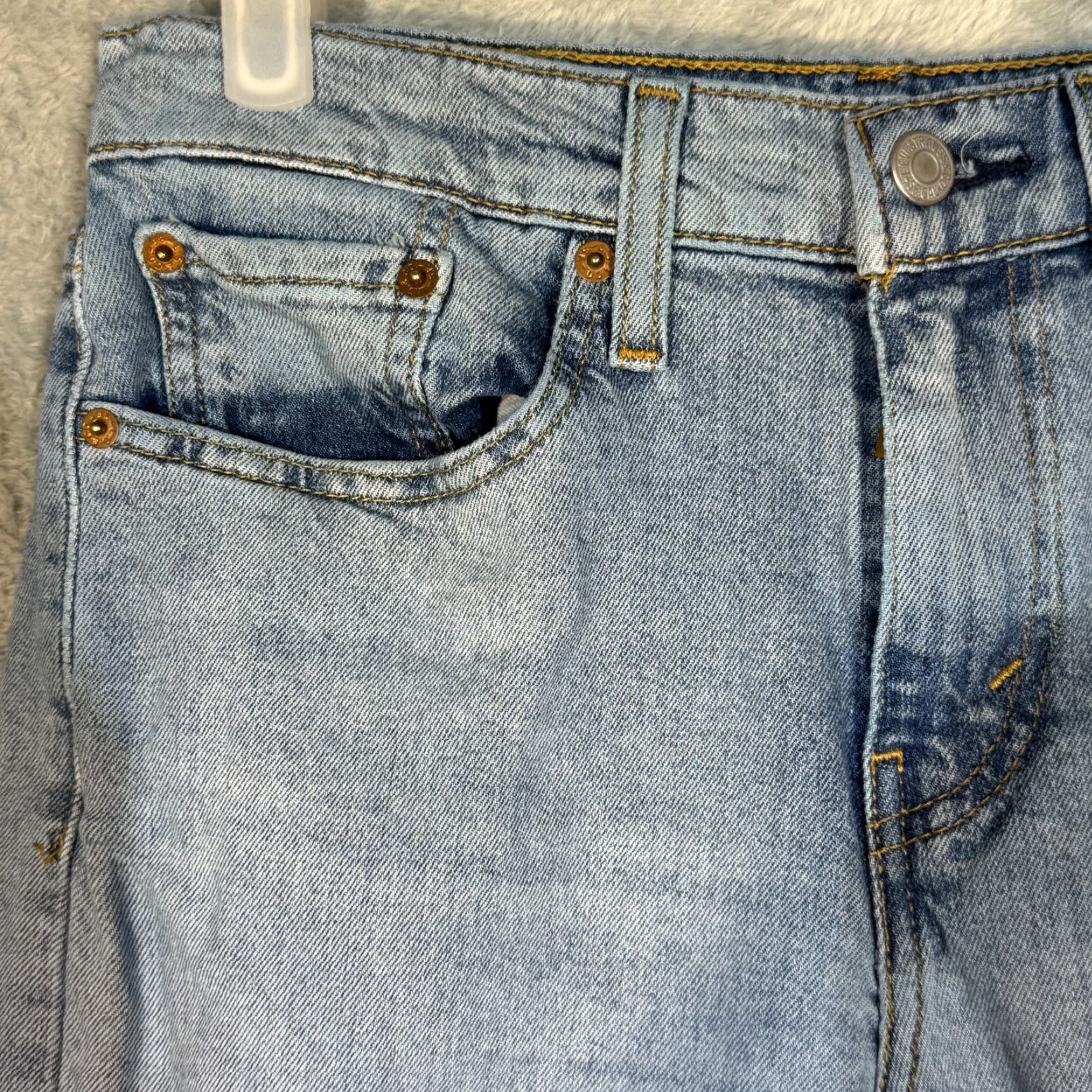 Levi's VINTAGE Levis 502 Mens Jeans Blue Stretch Denim Mid Rise Straight Leg 29x30 Mens Jeans Blue Straight Leg 502 Levis Jeans Size US 29 - 3 Thumbnail