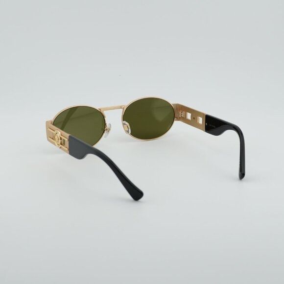 Versace Versace VE2264 10025A Sunglasses Gold Oval Frame, Brown Size ONE SIZE - 9 Thumbnail
