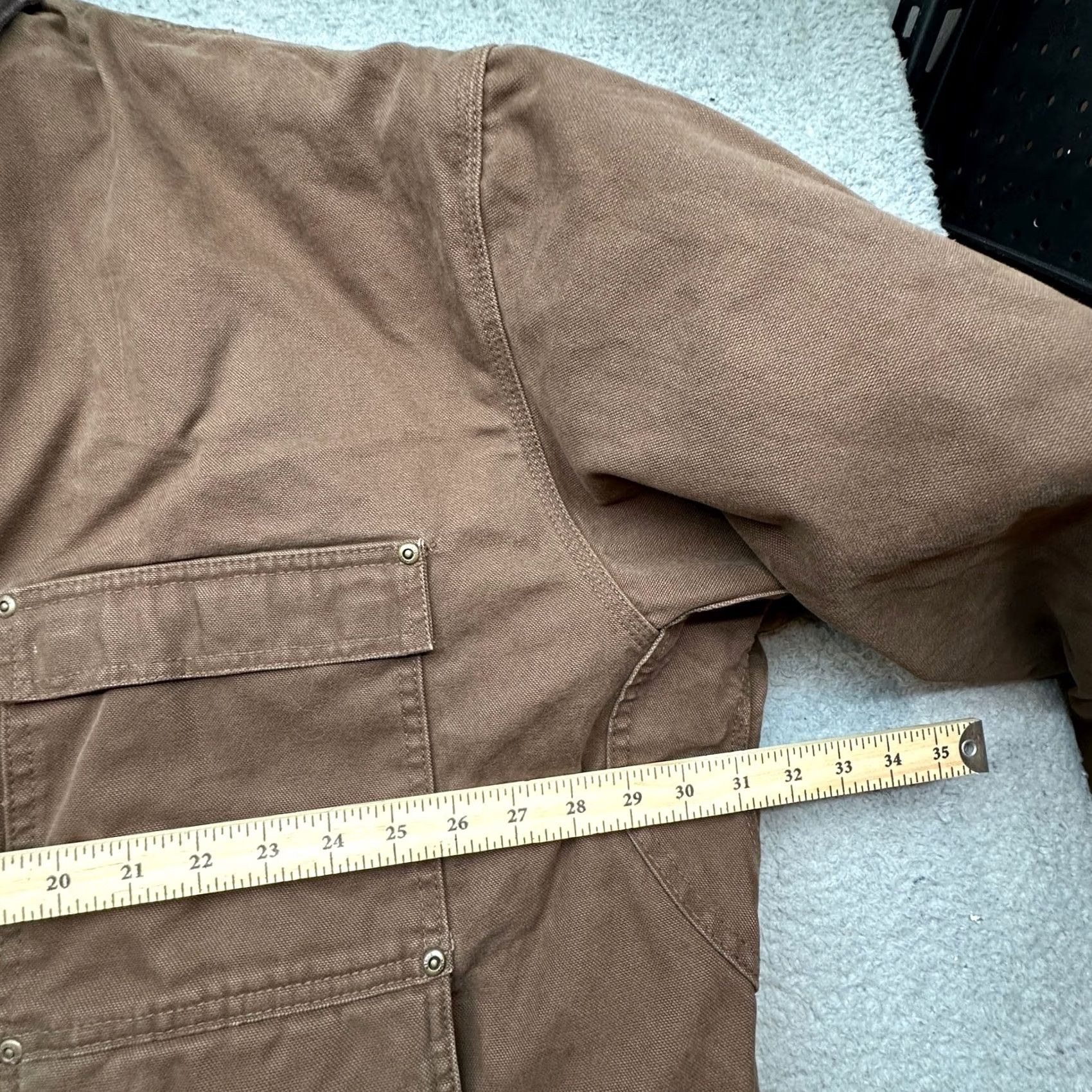 Vintage Berne Heartland Washed Chore Coat Jacket Mens 3XL Duck Canvas Quilt Lined CH377BB Brown Workwear Overcoat Zip Mens Bowed to: 3XL shows Chest 63 in Size US XXL / EU 58 / 5 - 5 Thumbnail