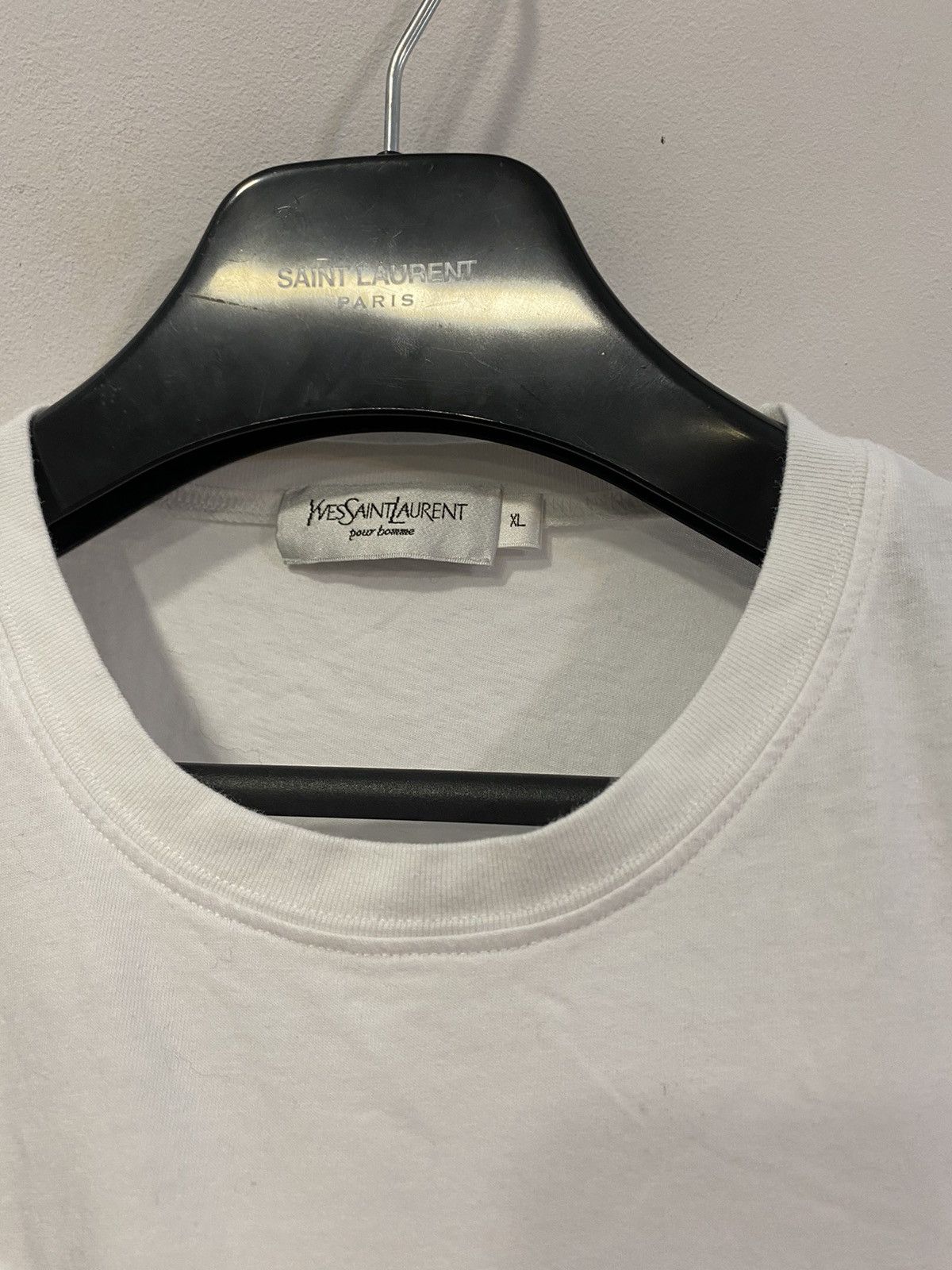 Yves Saint Laurent White YSL T-shirt Snow Size US L / EU 52-54 / 3 - 5 Thumbnail
