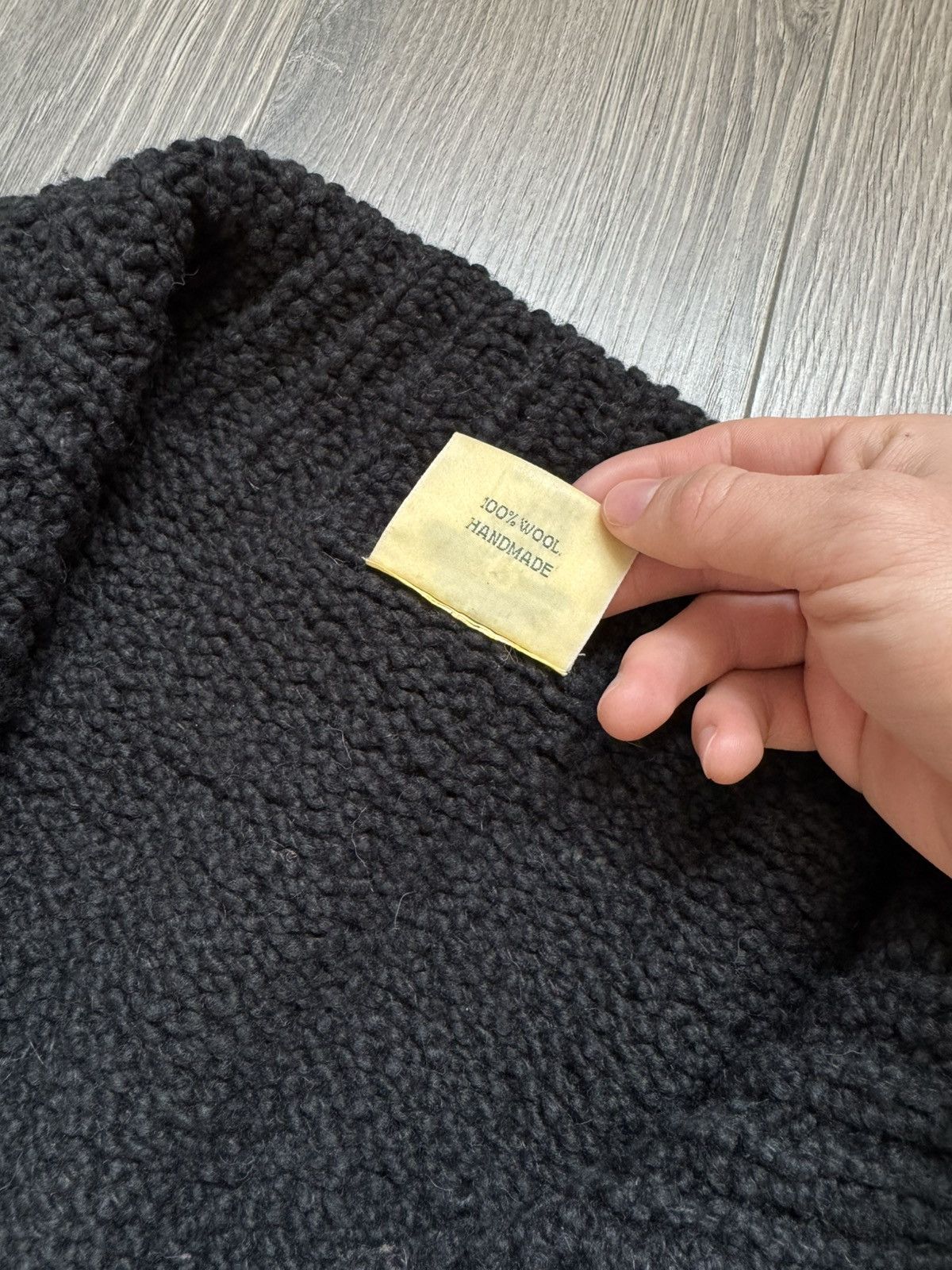 Other Vintage Pachamama pure wool hand knit cardigan sweater Size L / US 10 / IT 46 - 4 Thumbnail