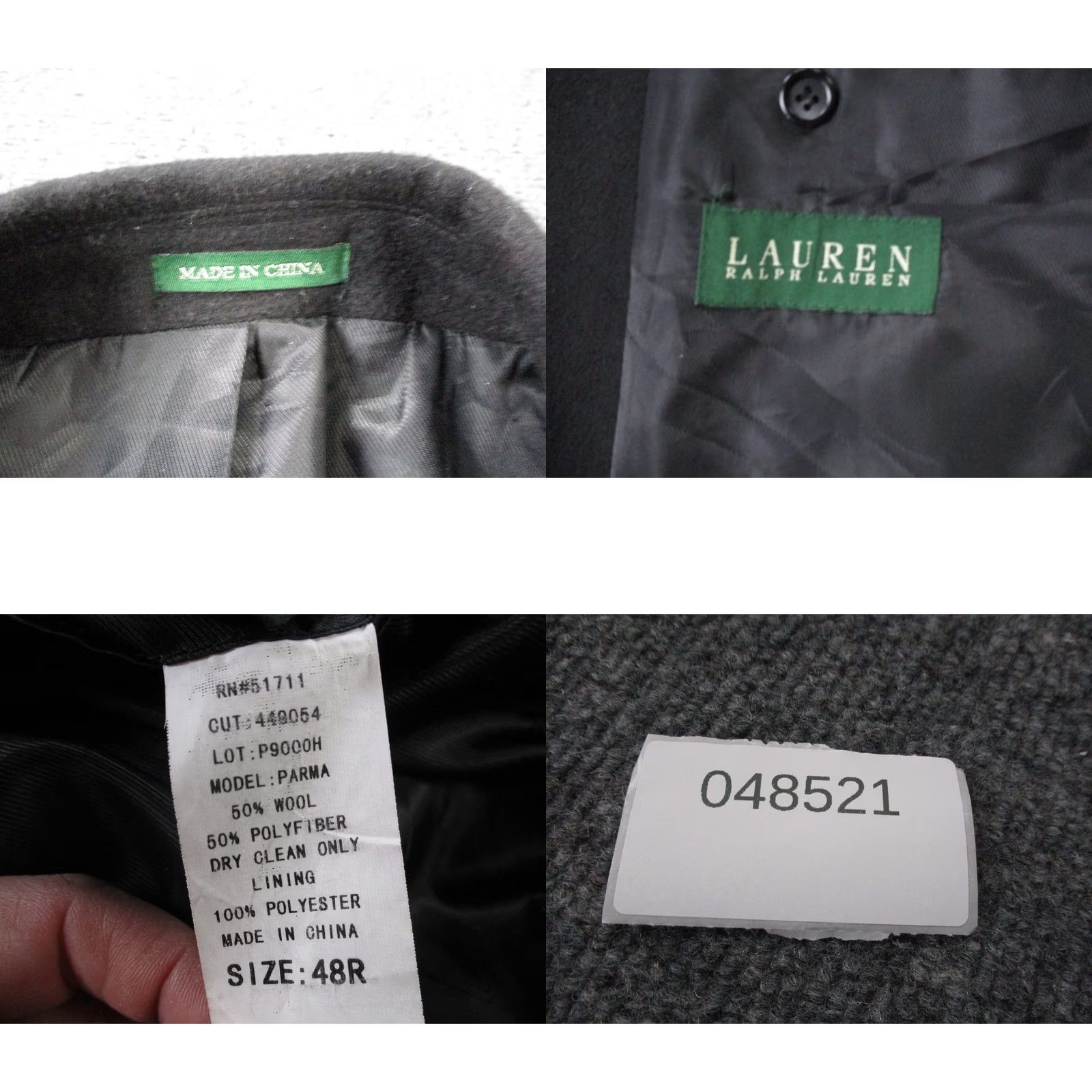 Ralph Lauren VINTAGE Ralph Lauren Coat Mens 48R Black Wool Blend Parma Overcoat Classic Outdoors Size US M / EU 48-50 / 2 - 8 Thumbnail
