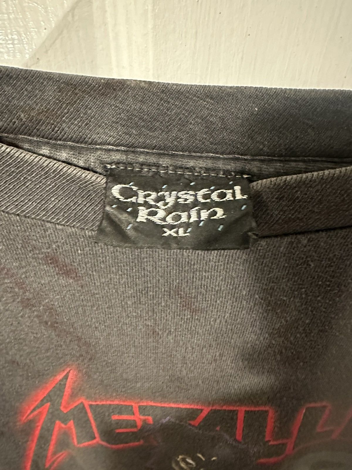 Vintage Vintage 1990s Crystal Rain Metallica Tee Size US XL / EU 56 / 4 - 5 Thumbnail