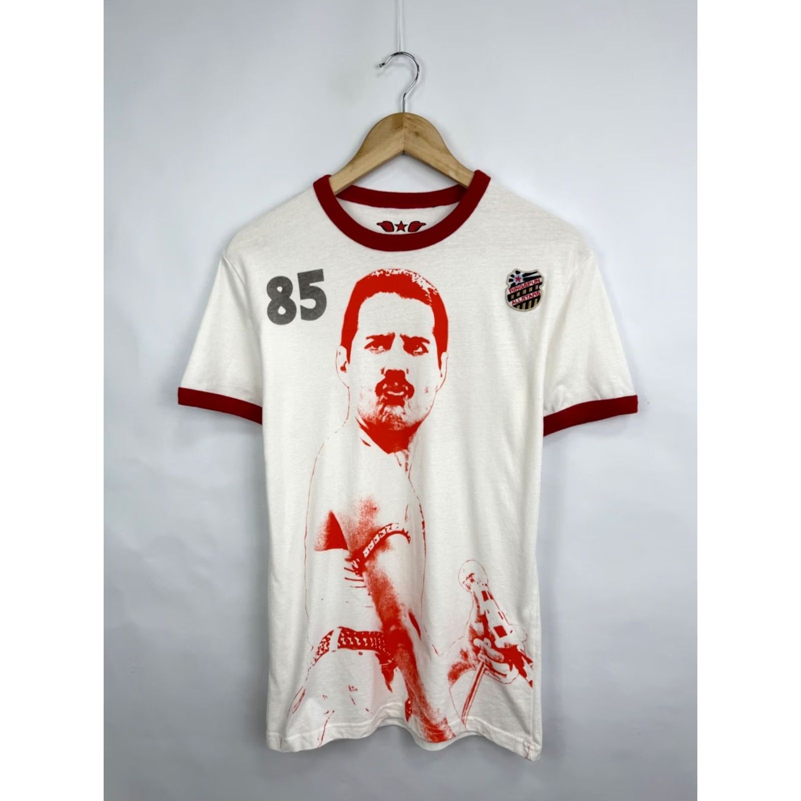 Vintage VINTAGE Ringspun Freddie Mercury Queen Allstars T-Shirt XS/S Mens T-Shirt White XS/S Size US S / EU 44-46 / 1 - 4 Thumbnail