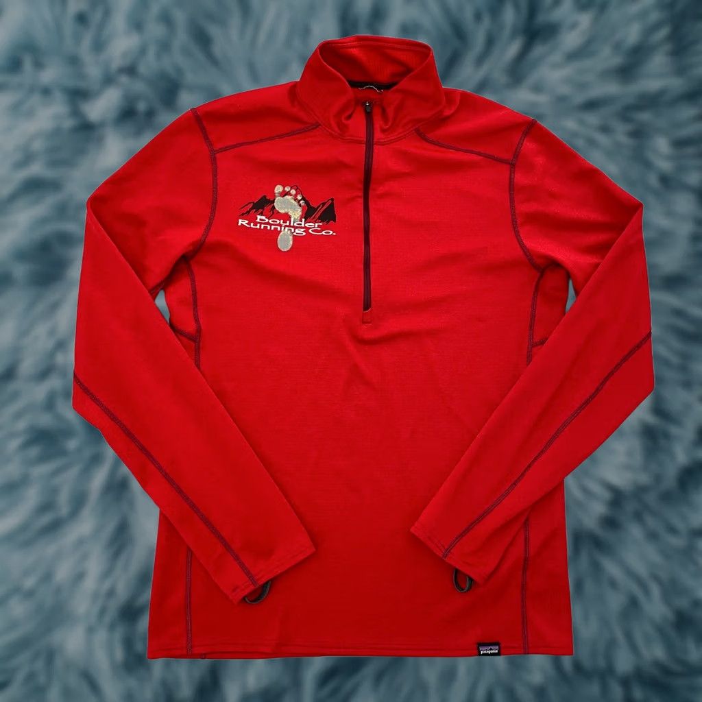 Patagonia Patagonia Pullover Mens Small Red Capilene Midweight Base Layer 1/4 Zip Zip Mock Neck Mockneck Zipper Logo Size US S / EU 44-46 / 1 - 1 Thumbnail