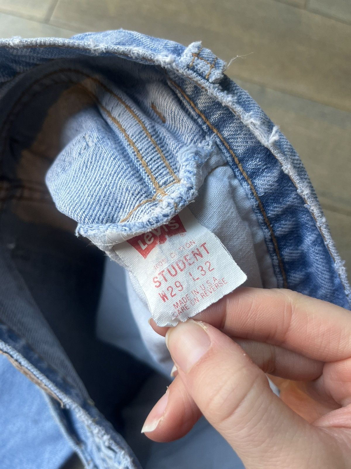 Levi's Levi’s Student Orange Tab Denim Jeans W29 L32 Size 29" - 7 Thumbnail