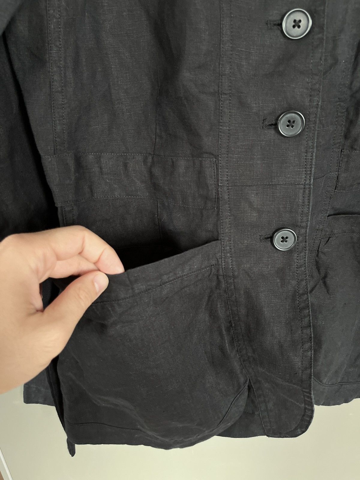 Rundholz RUNDHOLZ Black Label Linen Blazer Jacket Black Size XS / US 0-2 / IT 36-38 - 9 Thumbnail