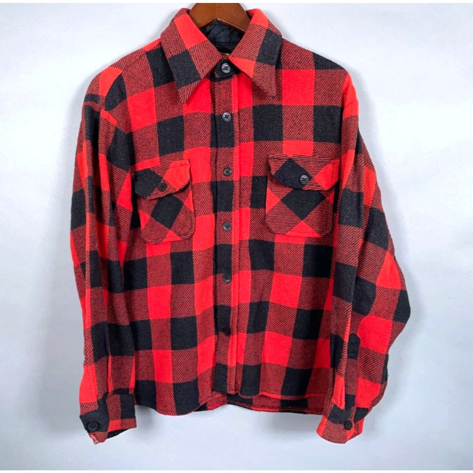 Vintage VINTAGE Wool Linen Flannel Shirt Size US L / EU 52-54 / 3 - 2 Thumbnail