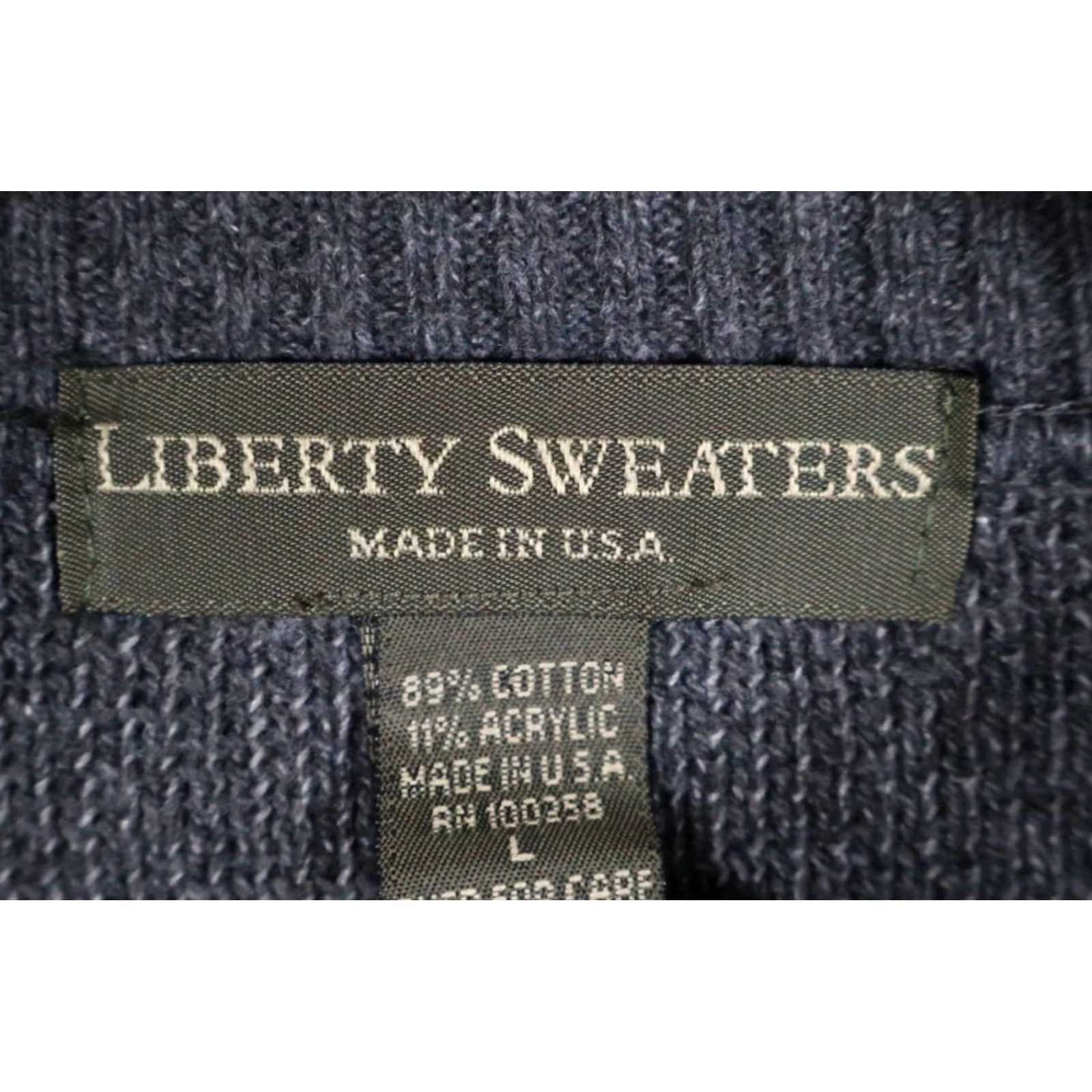 Vintage VINTAGE Liberty Sweater Mens Large Gray Diamond Argyle Pattern Cotton Knit VTG Size US L / EU 52-54 / 3 - 3 Thumbnail