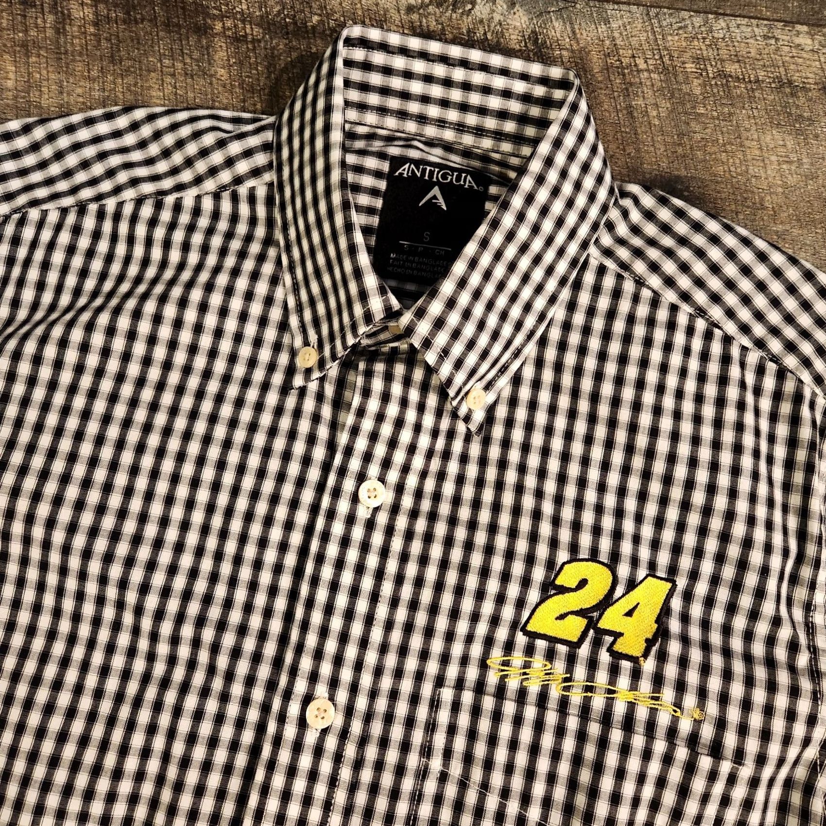 NASCAR VINTAGE Jeff Gordon #24 Antigua Button Shirt Plaid Men's Small Nascar Racing Sign Mens Size US S / EU 44-46 / 1 - 2 Thumbnail