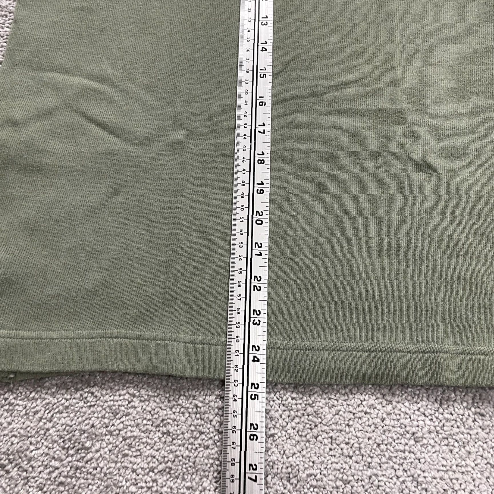 Vintage Vintage Rinnovato Cotton Rayon V-Neck Long Sleeve Shirt Men Small Solid Green Classic Size US S / EU 44-46 / 1 - 7 Thumbnail