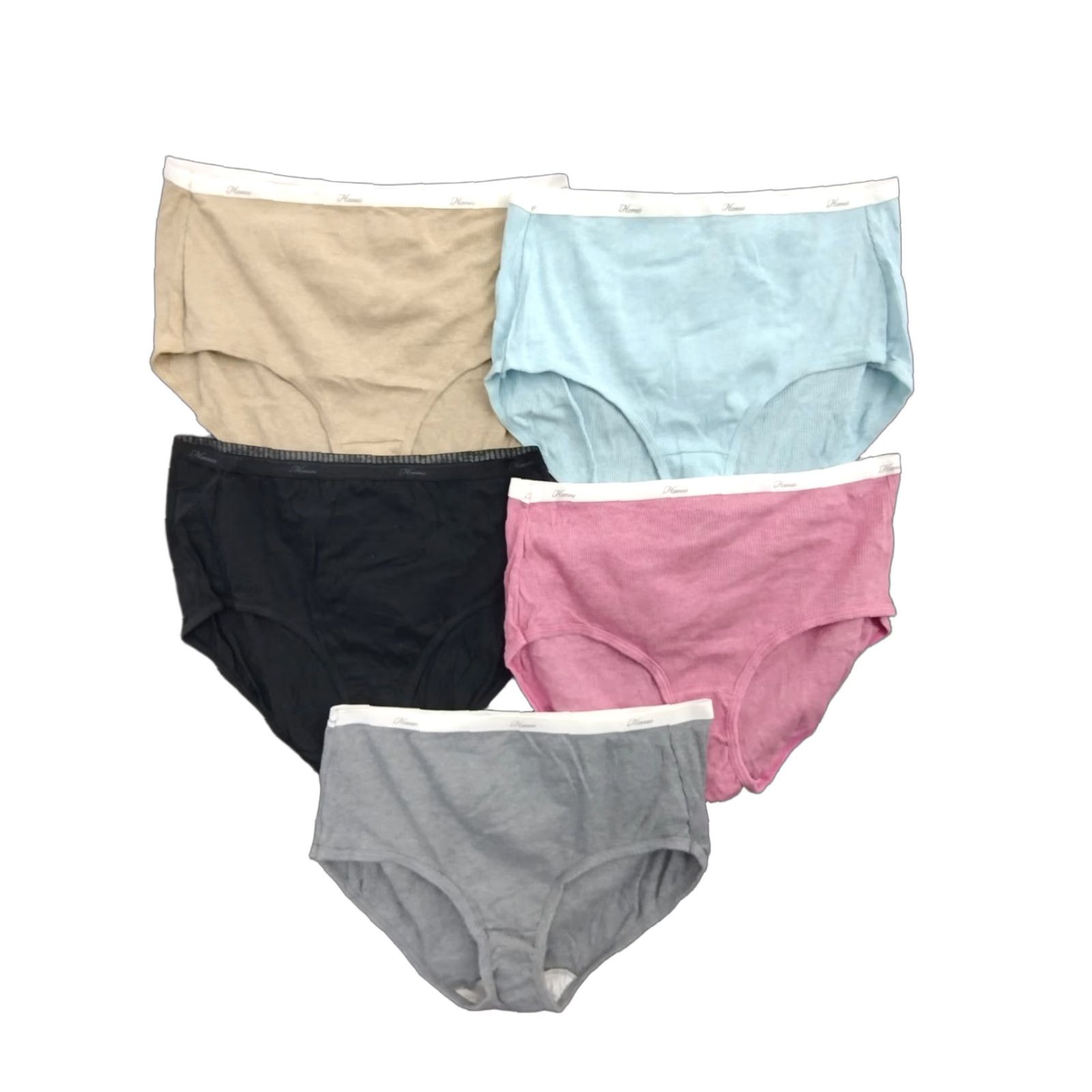 Hanes Hanes Hi-Cut Panties 5 Pack Women's Cotton Underwear 7 L Multicolor Size 28" / US 6 / IT 42 - 1 Thumbnail