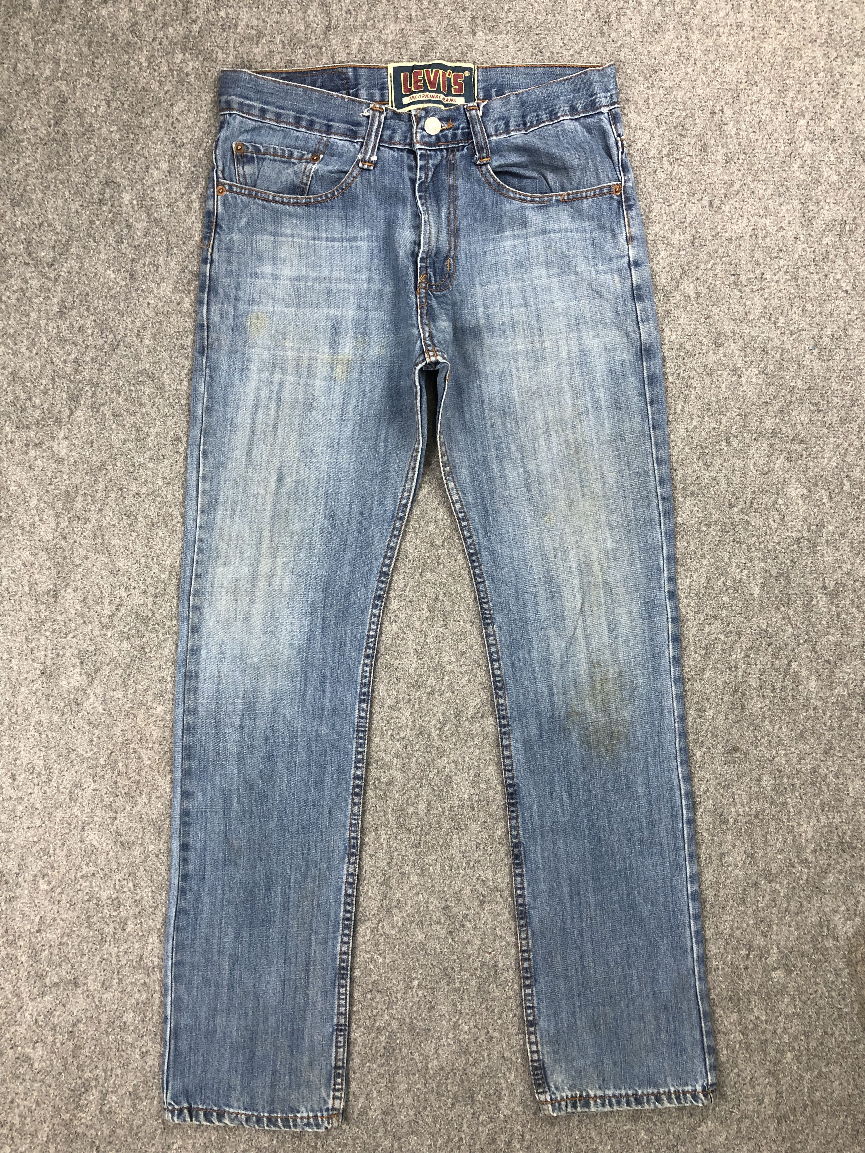 image of Levis 528 Faded Blue Jeans in Blue Denim, Men's (Size 30)