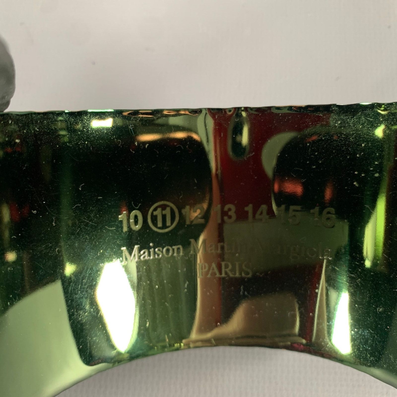 Maison Margiela MAISON MARTIN MARGIELA Green Metallic Metal Bracelet Size ONE SIZE - 3 Thumbnail