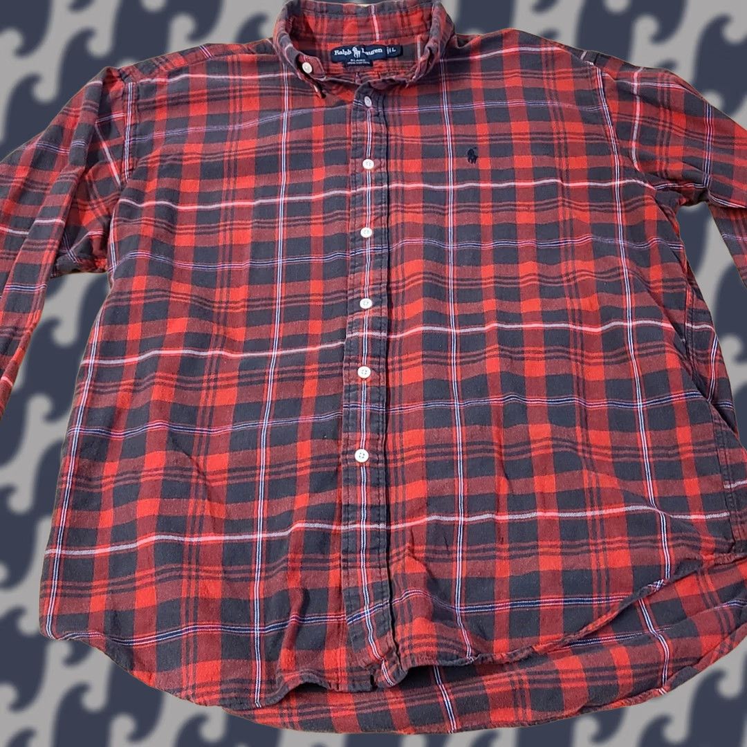 Polo Ralph Lauren Ralph Lauren Mens Multicolor Plaid Long Sleeve Cotton Button Up Shirt L Size US L / EU 52-54 / 3 - 1 Thumbnail