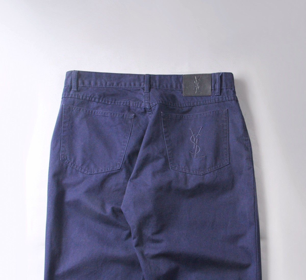 image of YSL Vintage YVES Saint Laurent Blue 90's Pants W 34 L 32, Men's