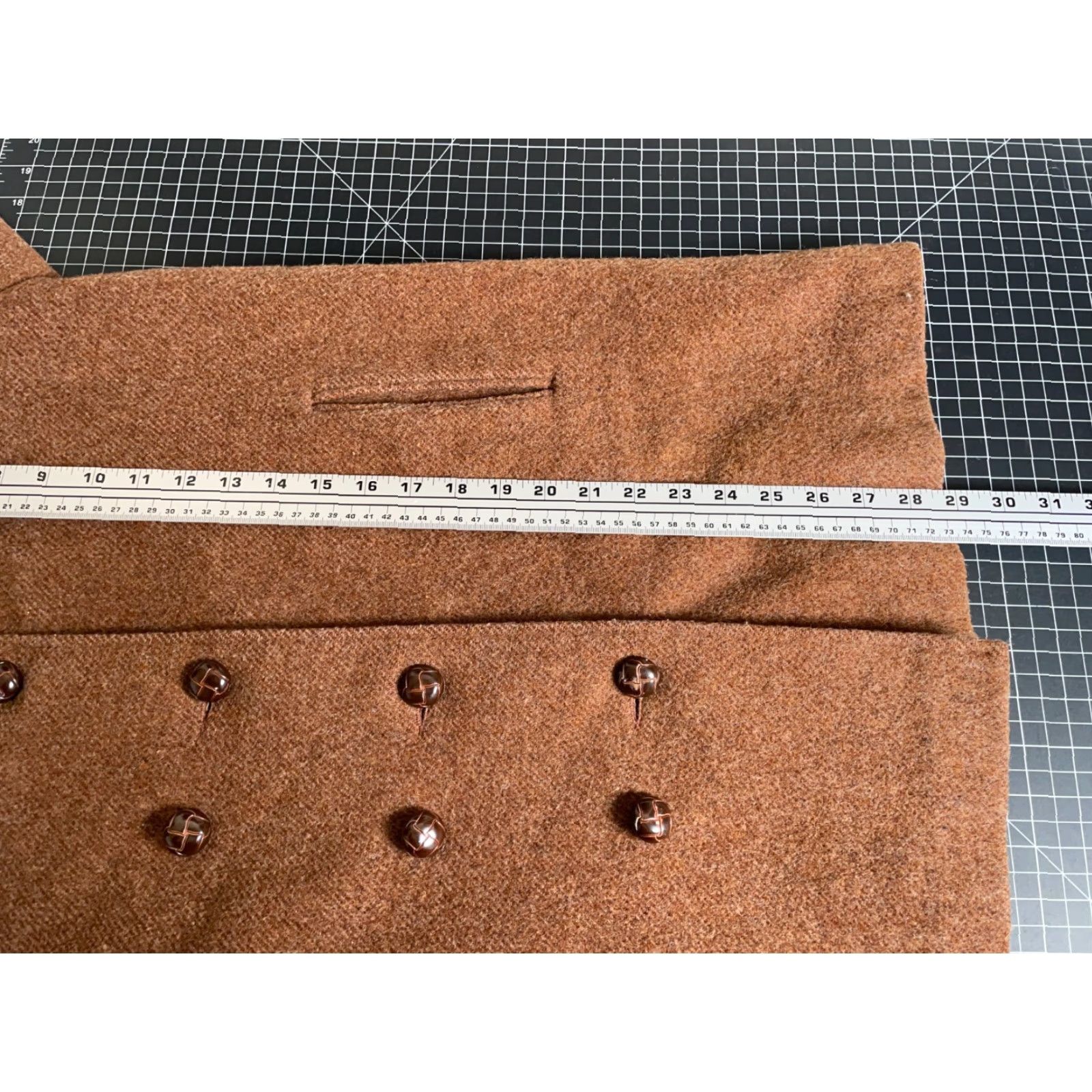 Doublet Vintage Wool Double Breasted Jacket Women M Brown Acetate Lining Mod Retro Bomber Jacket Size M / US 6-8 / IT 42-44 - 6 Thumbnail