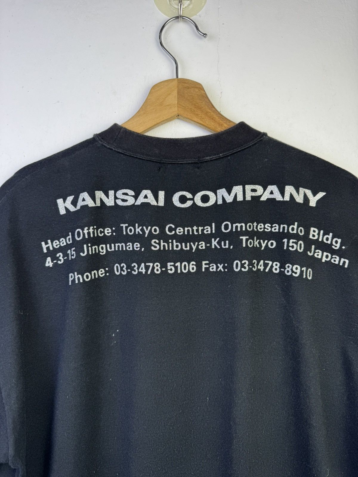 Kansai Yamamoto Vintage Kansai Yamamoto black t-shirt Big Logo Size US XL / EU 56 / 4 - 10 Thumbnail