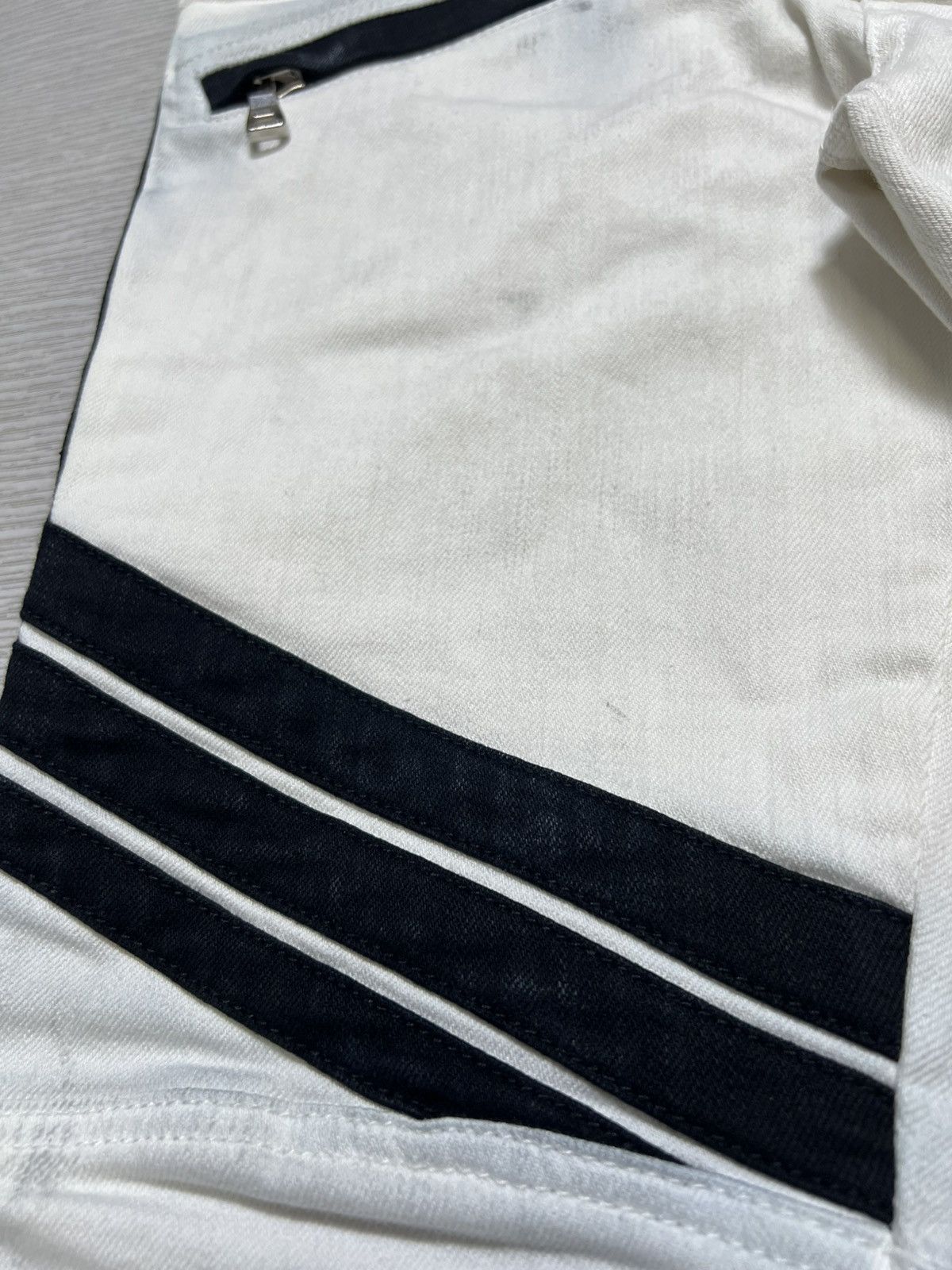 Balmain Balmain - S/S 15’ - White/Black Biker Jeans Size US 29 - 16 Thumbnail