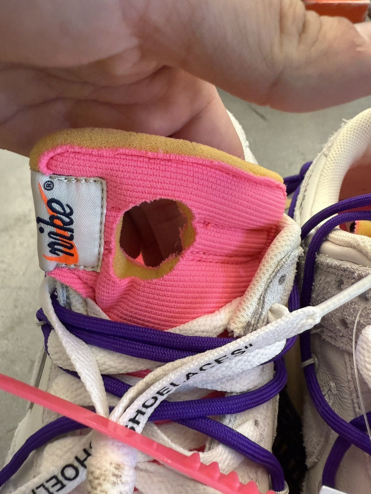 Nike × Off-White 2021 Nike Dunk Low Off White 15 Of 50 Sail Neutral Grey Size US 10.5 / EU 43-44 - 10 Thumbnail