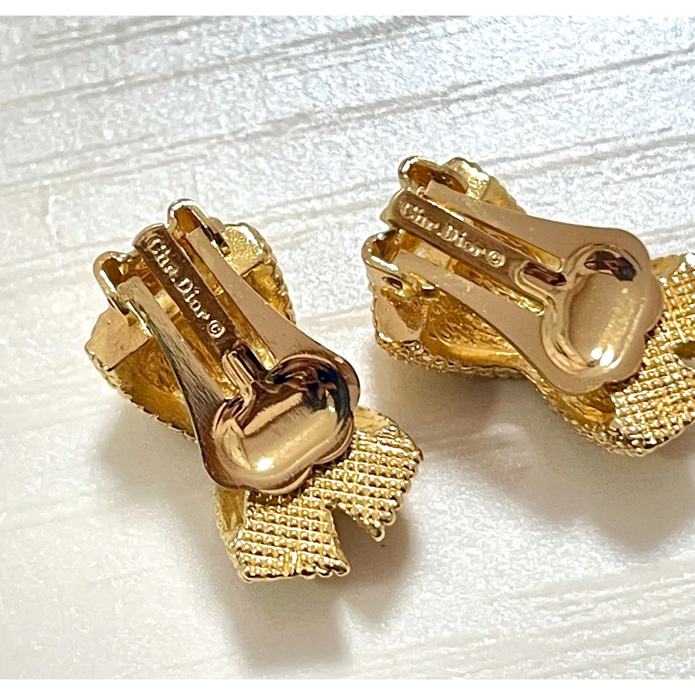 Dior MINT. Vintage Christian Dior golden cross earrings. Size ONE SIZE - 6 Thumbnail