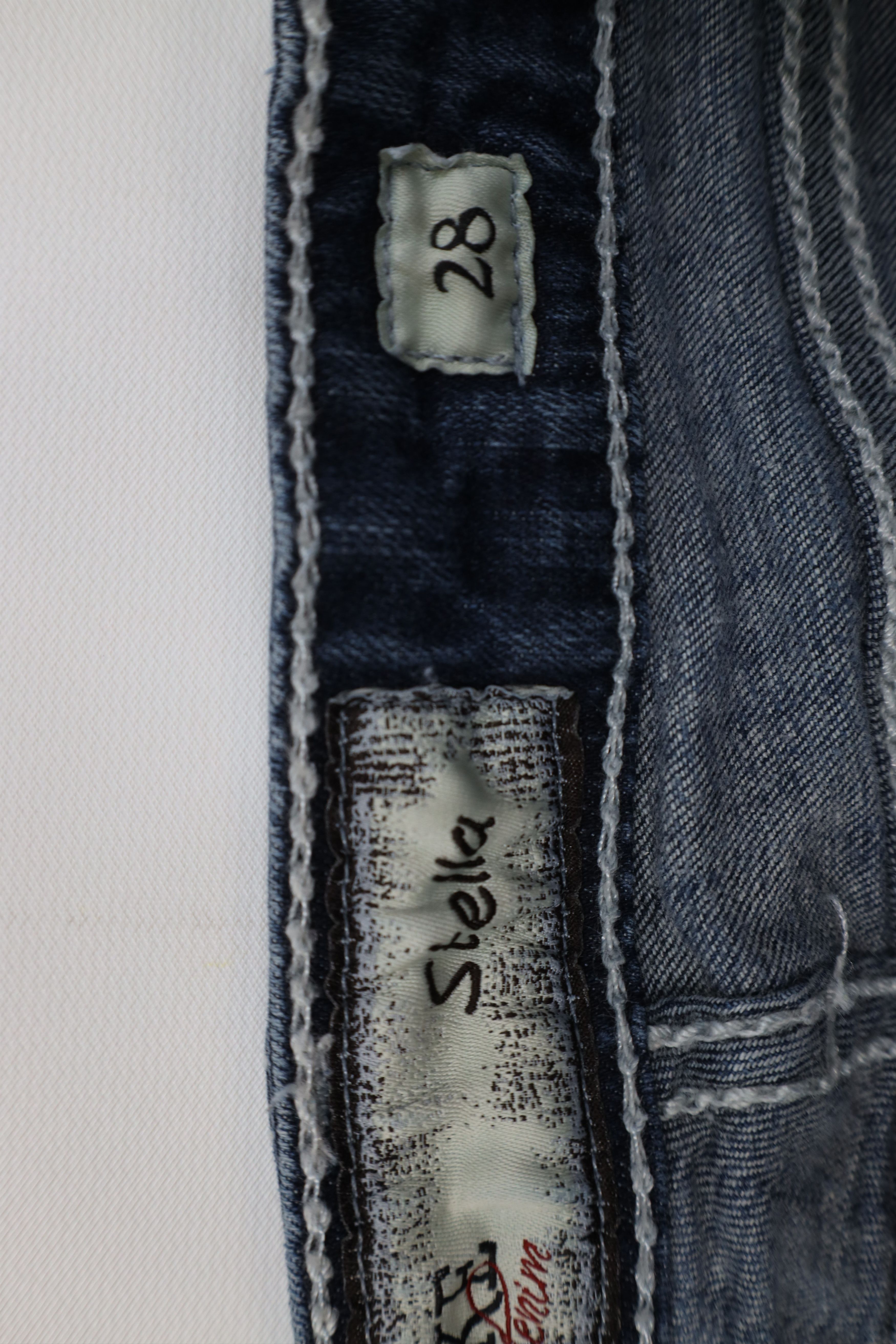 Vintage Buckle BKE Stitch Stella Cropped Flared Denim Jeans Blue Size 28" / US 6 / IT 42 - 9 Thumbnail