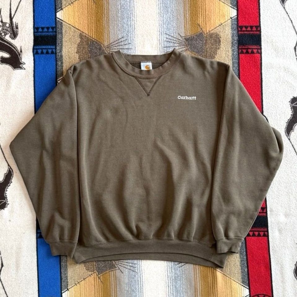 Carhartt VINTAGE Carhartt Sweatshirt Crewneck Brown XL Men 90s Pattern Solid Crew Neck Long Sleeve Pullover Workwear Size XL Mens Size US XL / EU 56 / 4 - 2 Thumbnail