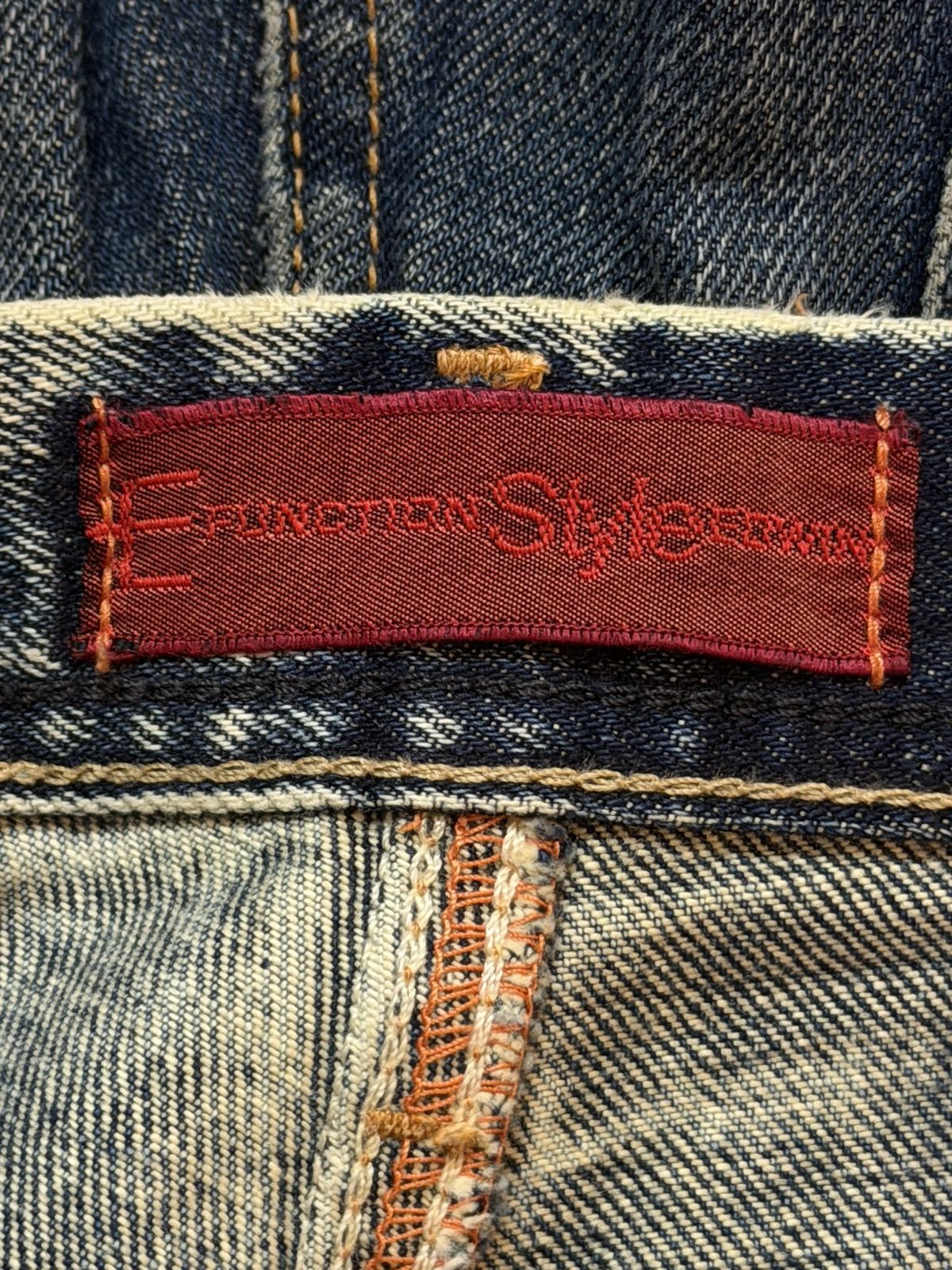 Edwin Vintage 90s Edwin E-Function Blue Faded Wash Distress Loose Size US 36 / EU 52 - 7 Thumbnail