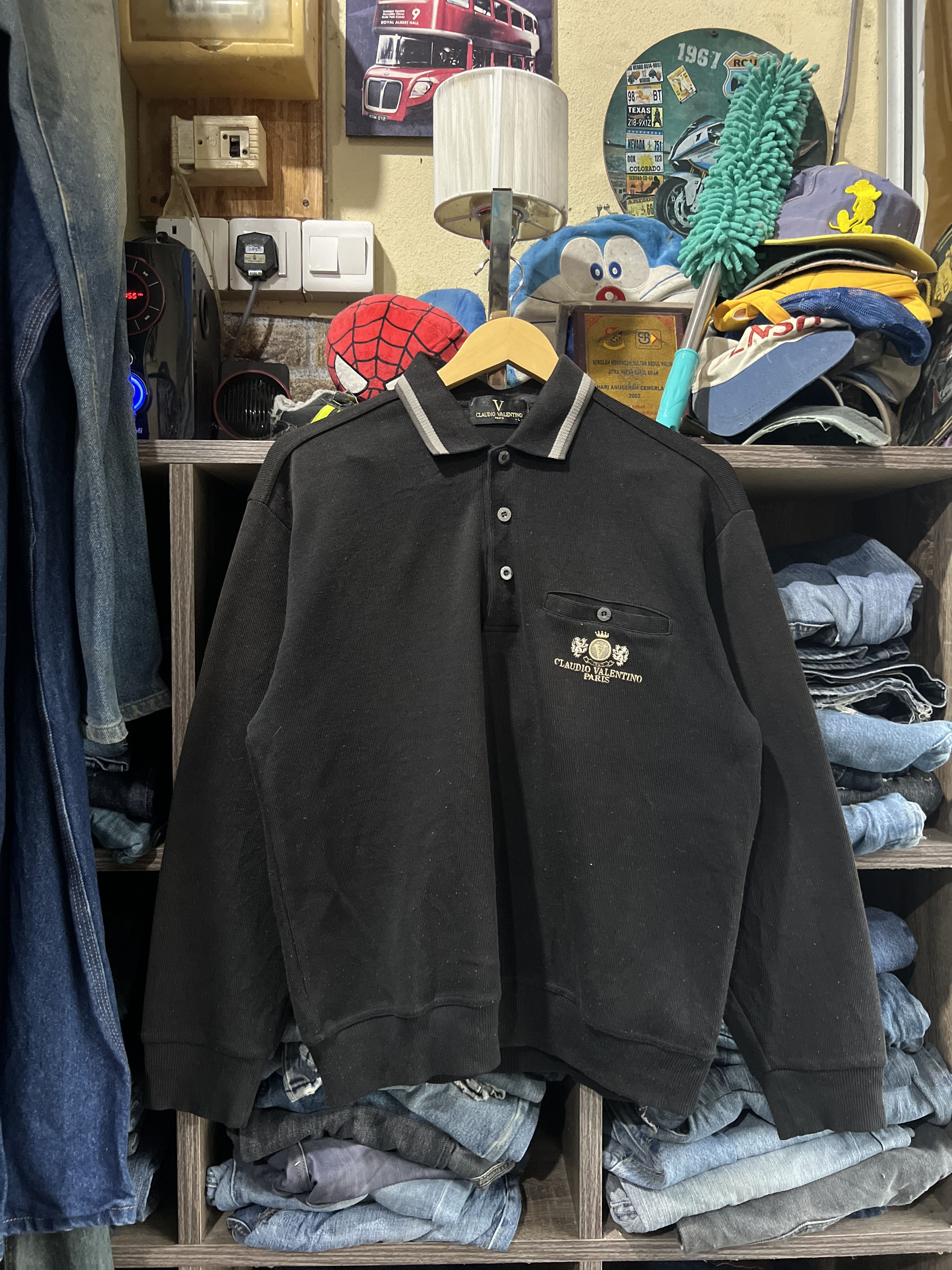 Other 🔥Vintage Claudio Valentino Long Sleeve Polo Size US M / EU 48-50 / 2 - 13 Thumbnail