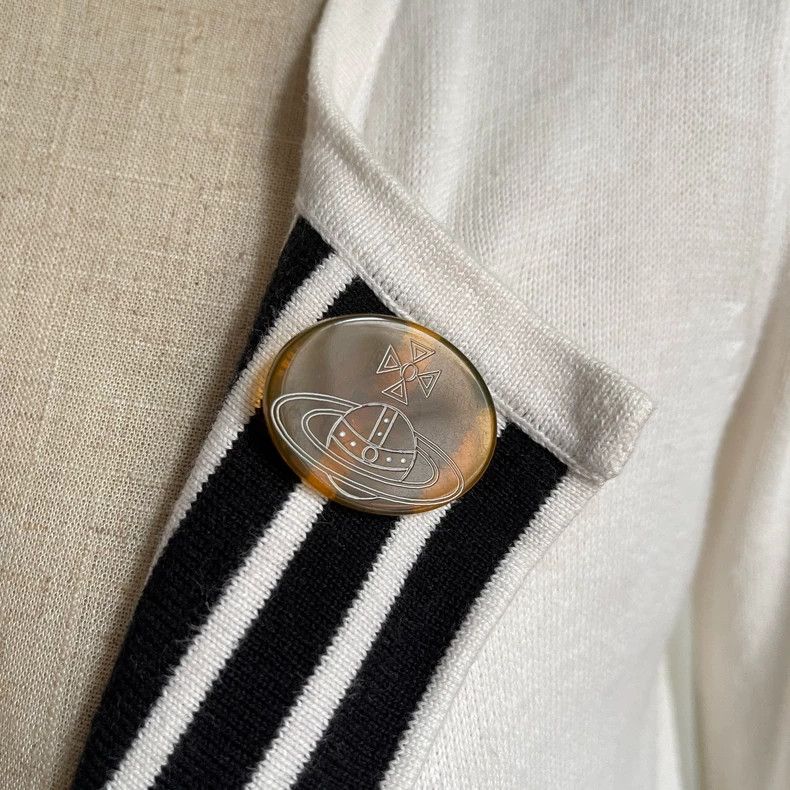 Vivienne Westwood Vivienne Westwood White knit cardigan with black stripes Size M / US 6-8 / IT 42-44 - 4 Thumbnail