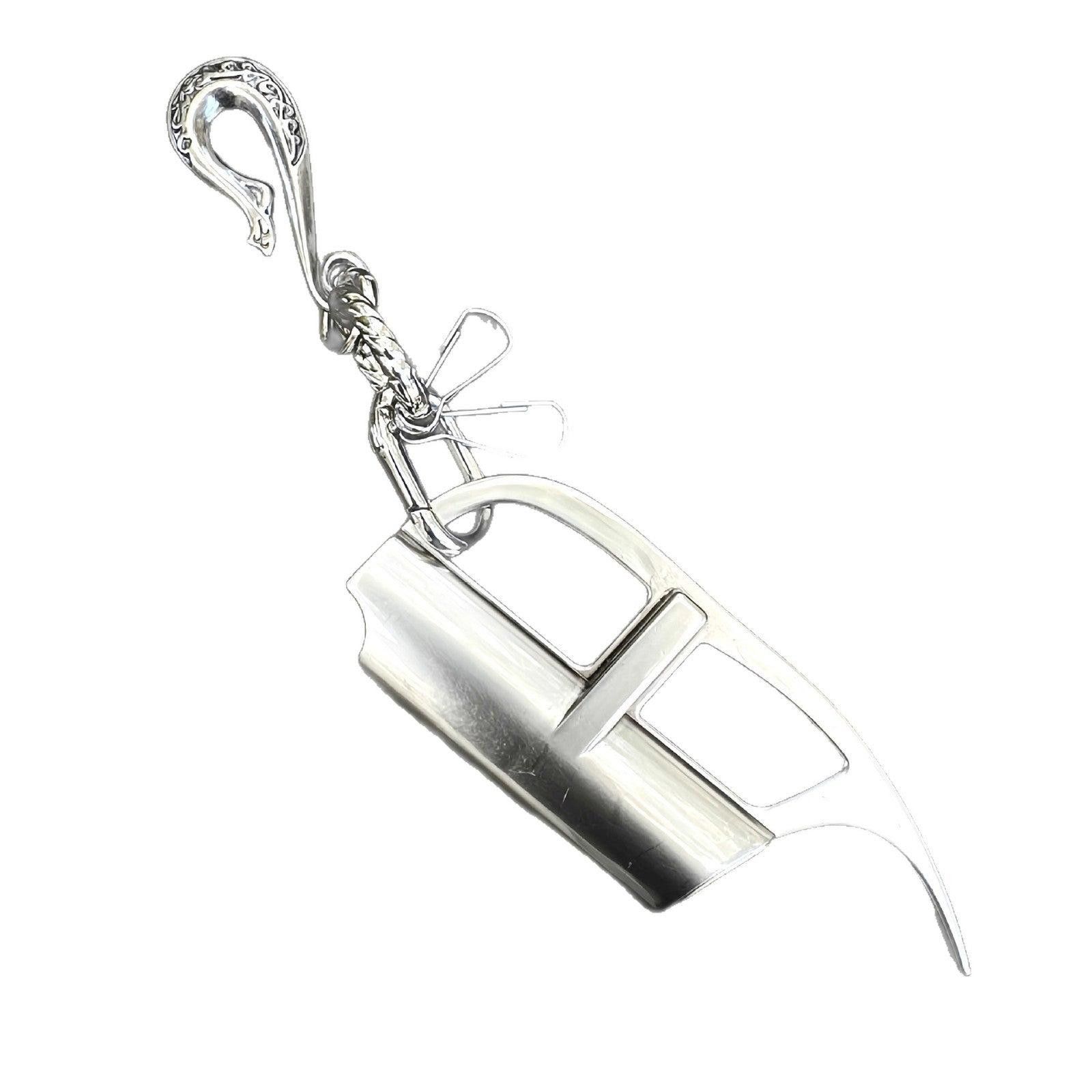 Jewelry Silver Gothic Keychain Clip, Men's Accessory Charm Size ONE SIZE - 5 Thumbnail