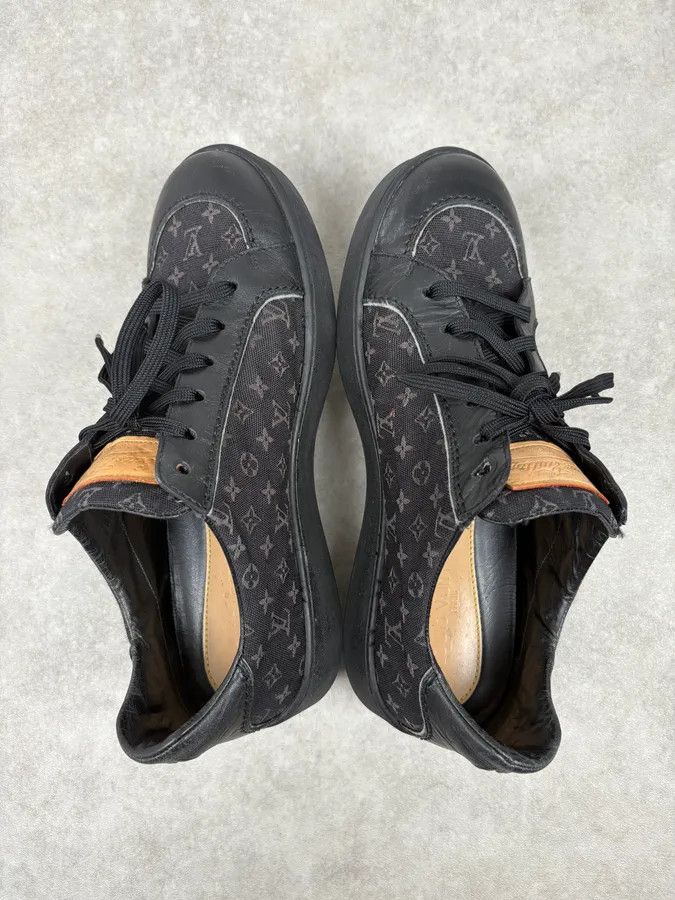 Louis Vuitton 2000s Louis Vuitton Black Canvas Monogram Skateboard Shoes Size US 8 / EU 41 - 4 Thumbnail
